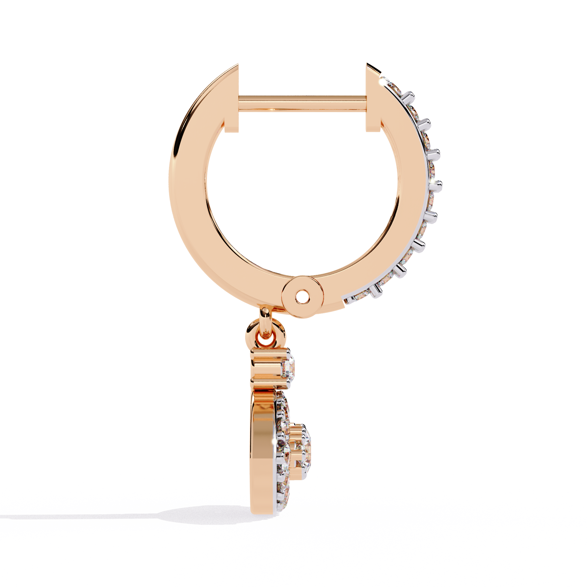 Brilliant 18K GOLD EARRING WITH LAB-GROWN DIAMOND.