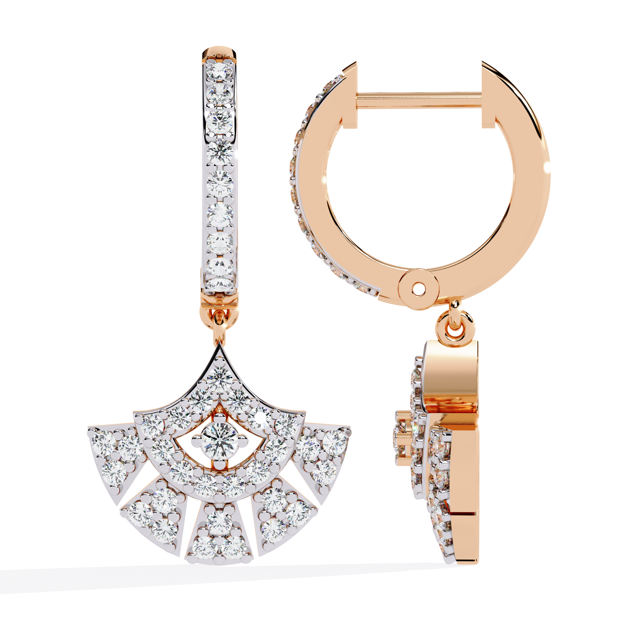 Brilliant 18K GOLD EARRING WITH LAB-GROWN DIAMOND.