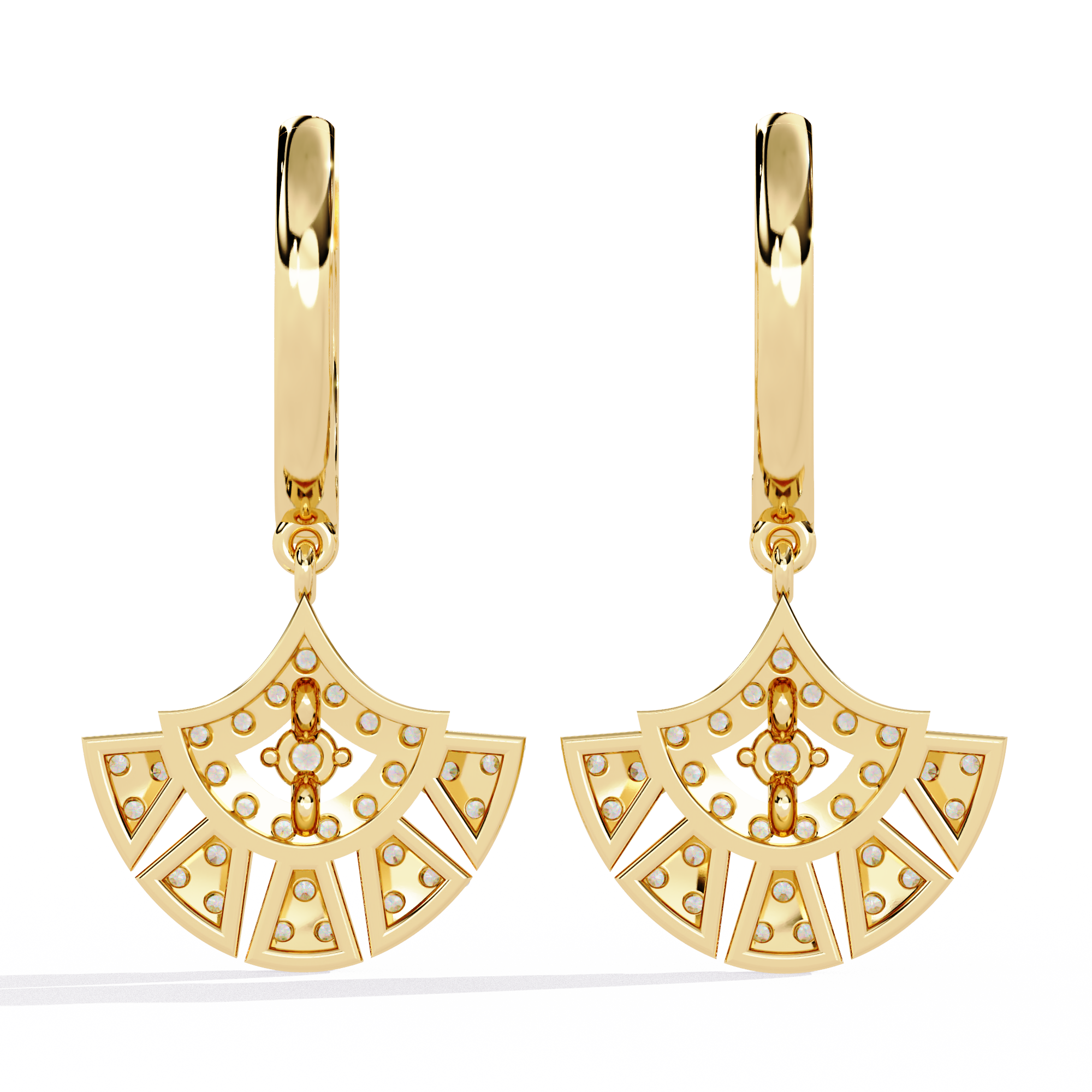 Brilliant 18K GOLD EARRING WITH LAB-GROWN DIAMOND.