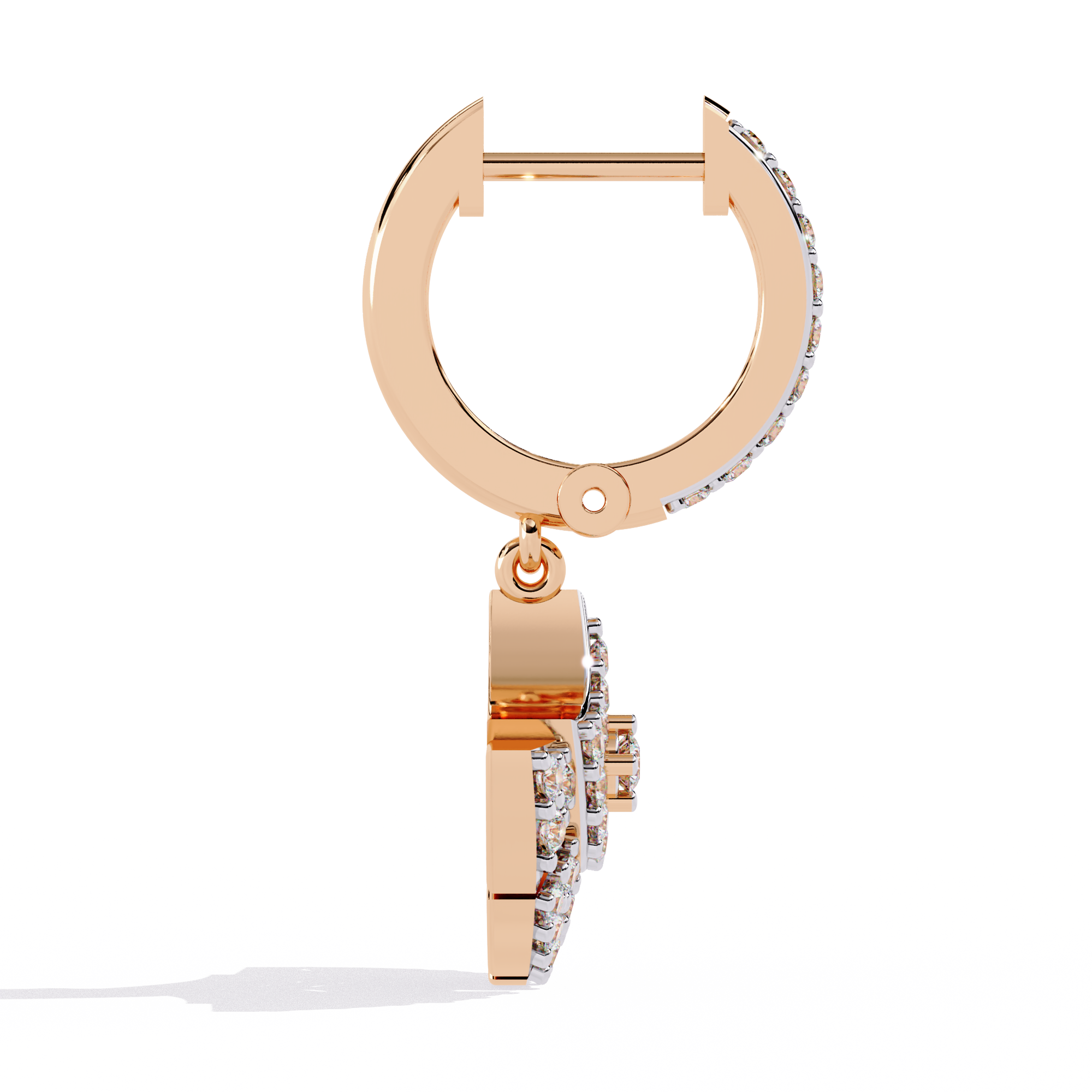 Brilliant 18K GOLD EARRING WITH LAB-GROWN DIAMOND.