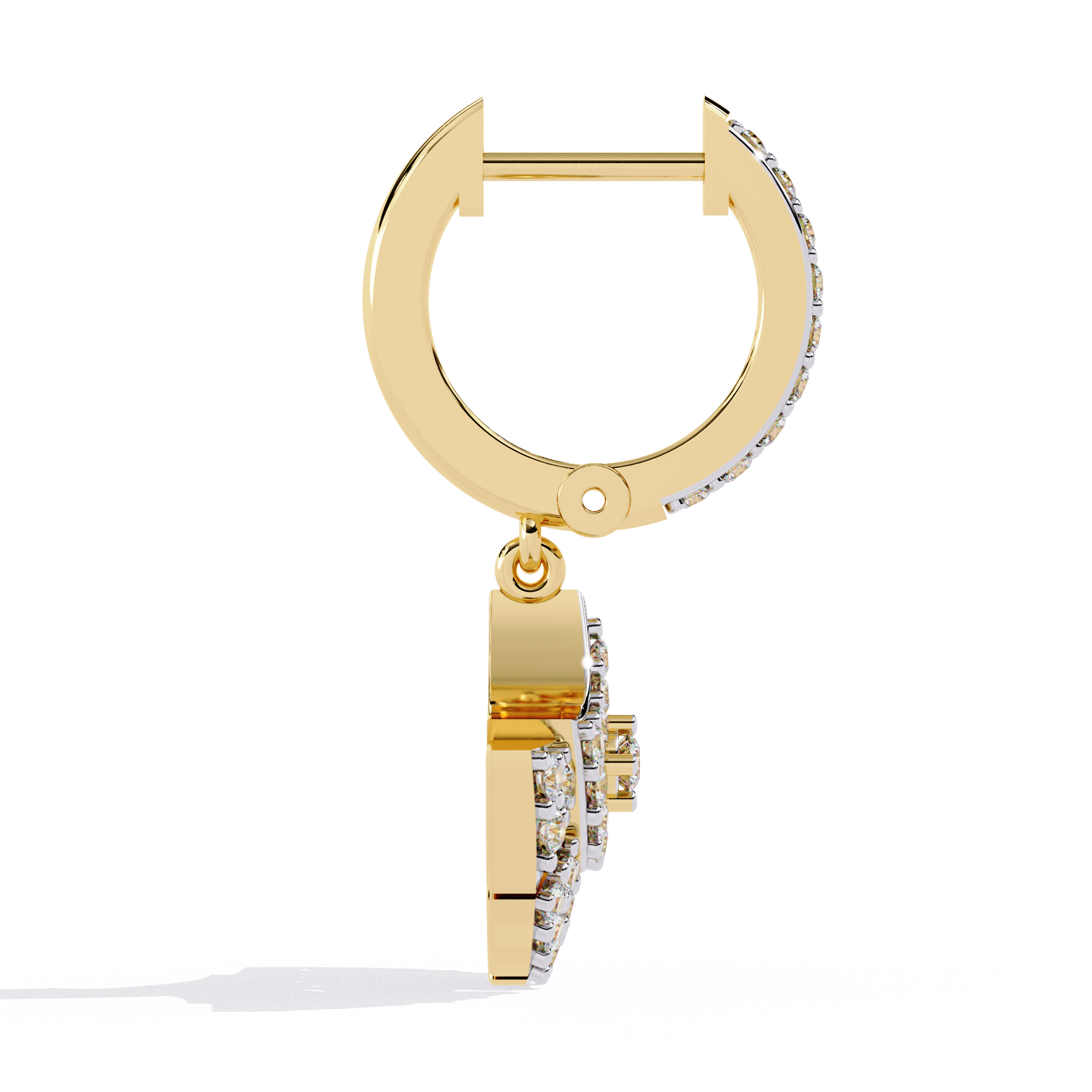 Brilliant 18K GOLD EARRING WITH LAB-GROWN DIAMOND.