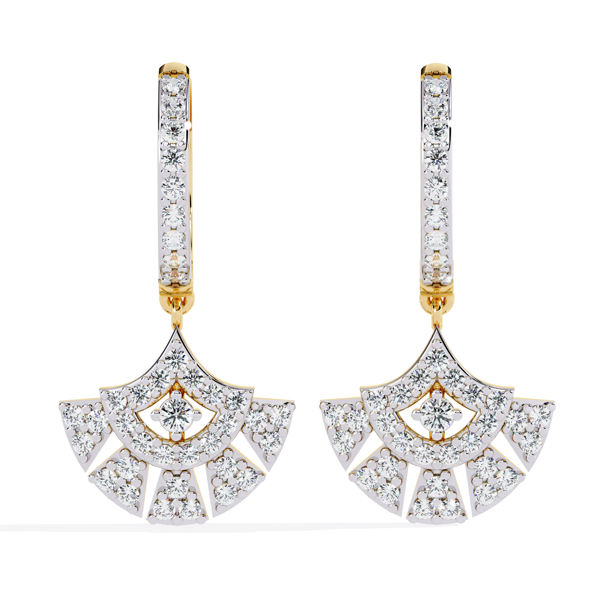 Brilliant 18K GOLD EARRING WITH LAB-GROWN DIAMOND.