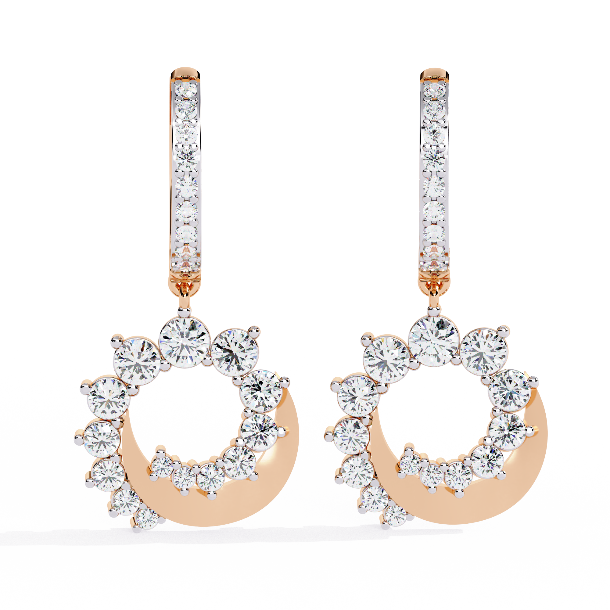 Brilliant 18K GOLD EARRING WITH LAB-GROWN DIAMOND.
