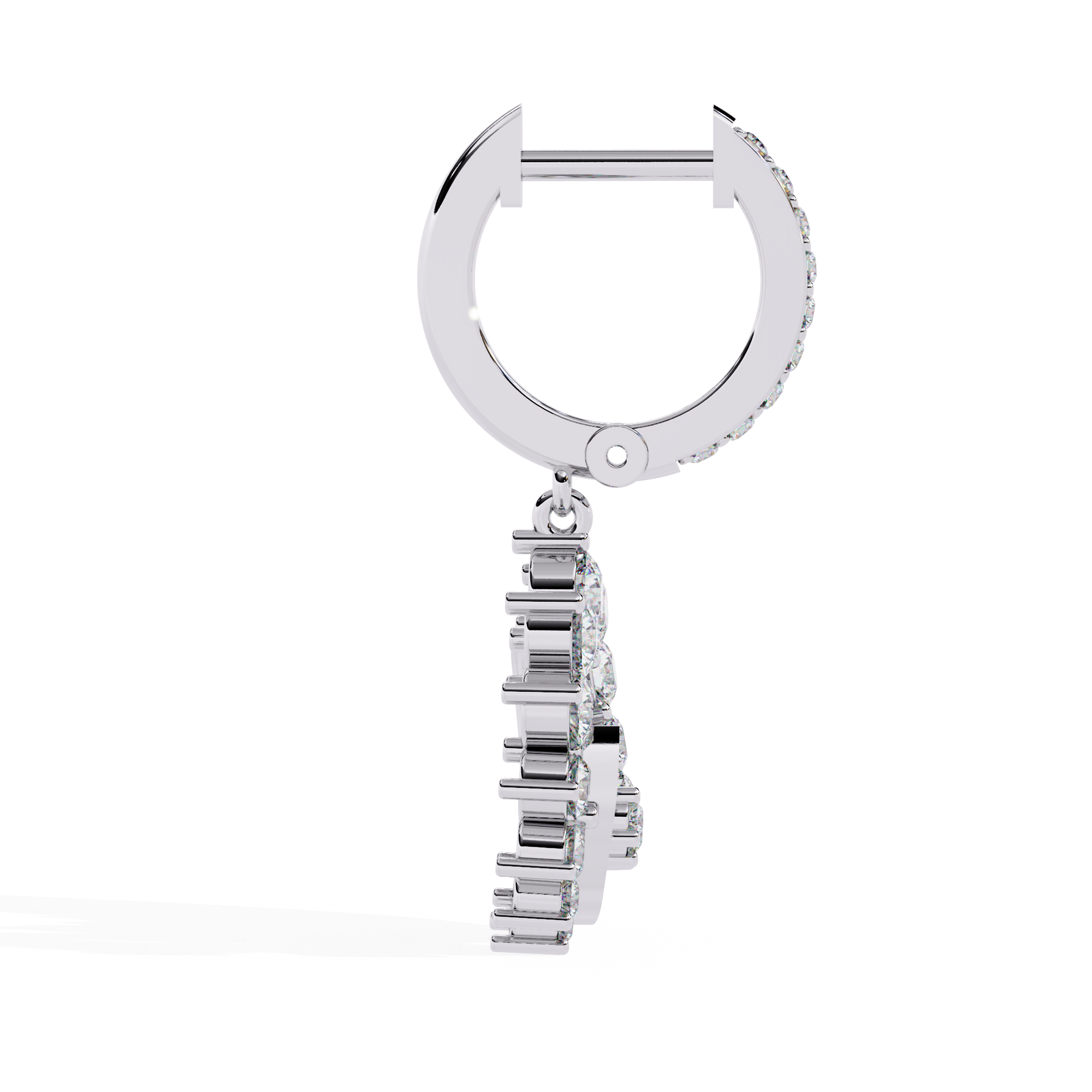 Brilliant 18K GOLD EARRING WITH LAB-GROWN DIAMOND.