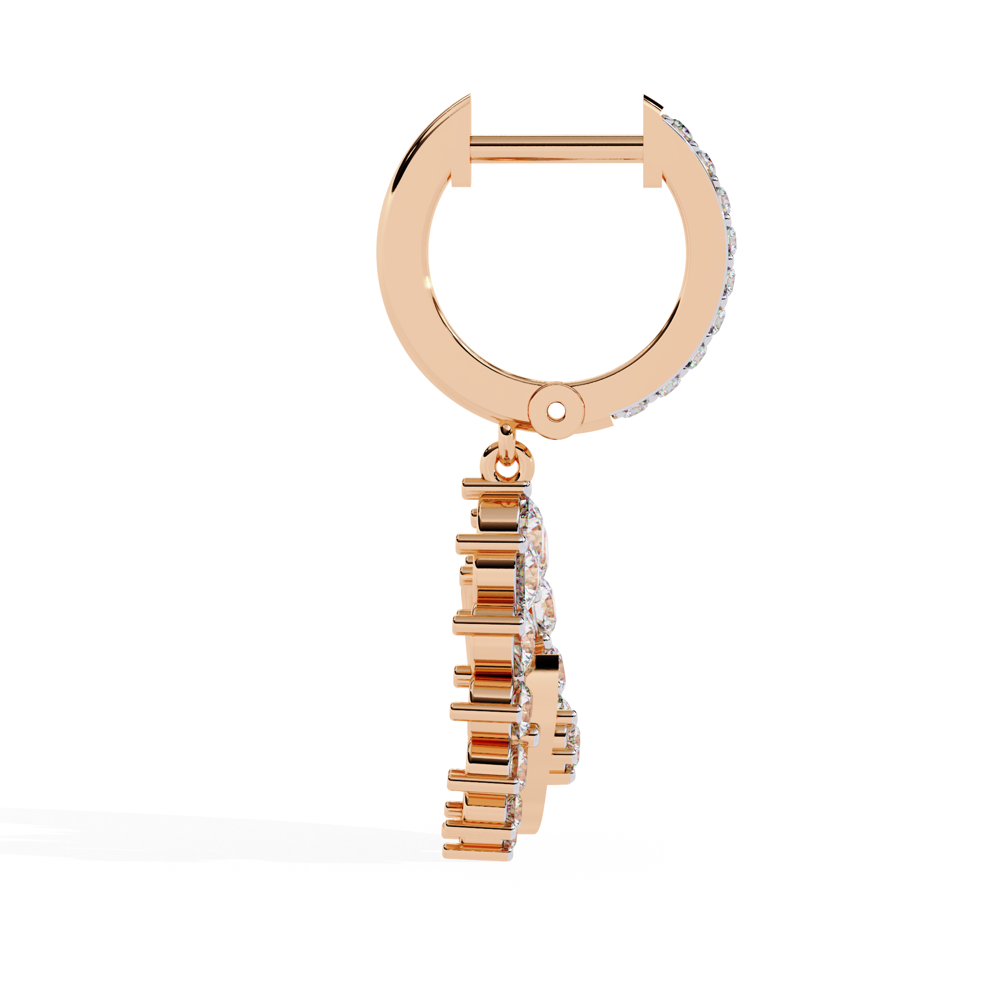 Brilliant 18K GOLD EARRING WITH LAB-GROWN DIAMOND.