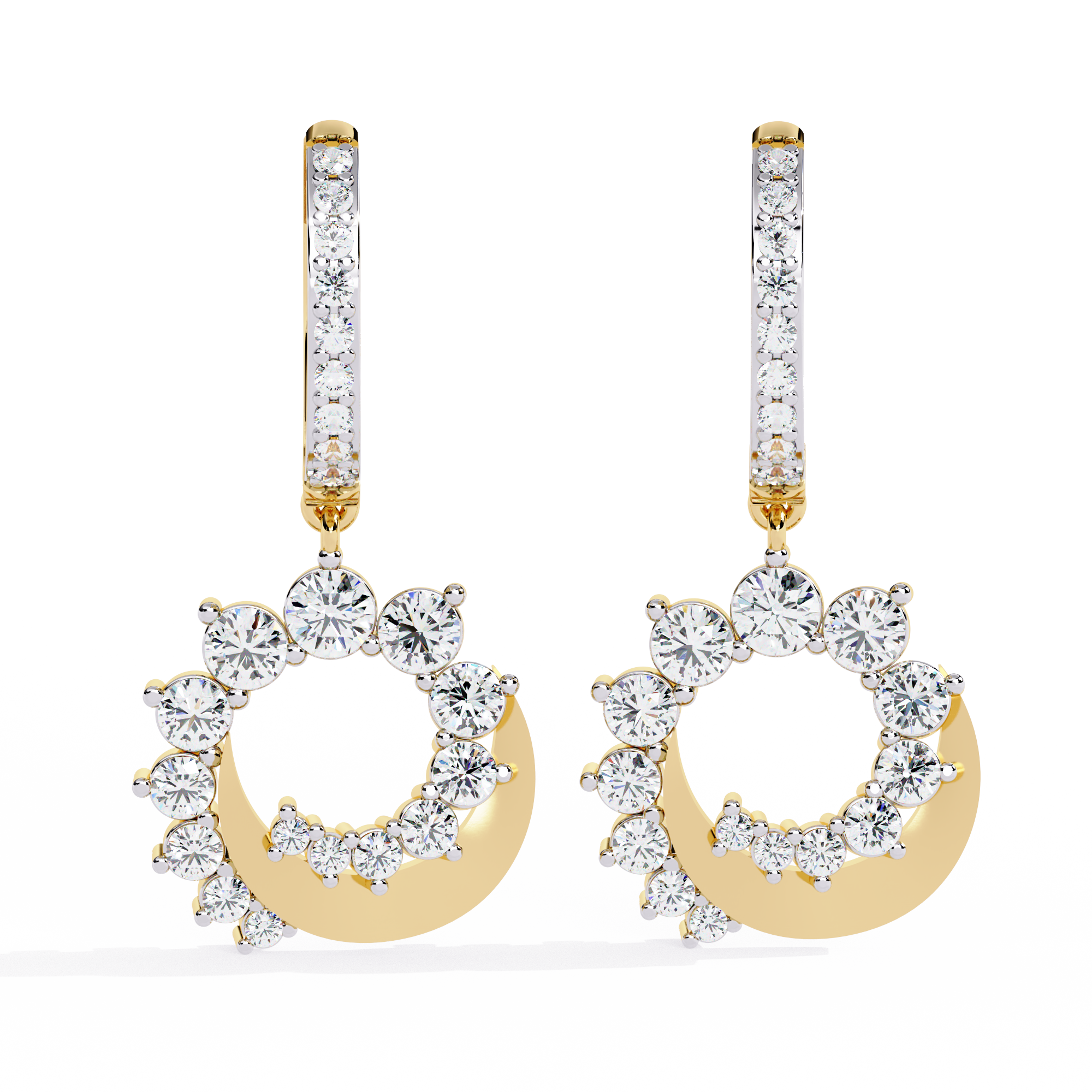 Brilliant 18K GOLD EARRING WITH LAB-GROWN DIAMOND.
