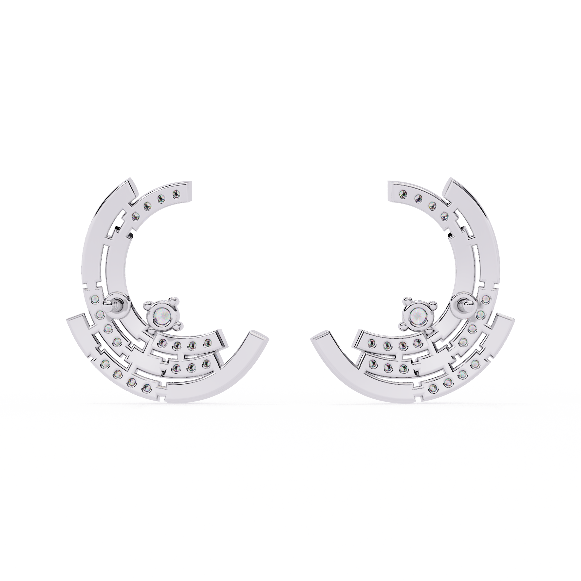 Brilliant 18K GOLD EARRING WITH LAB-GROWN DIAMOND.