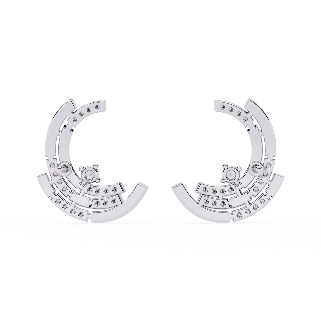Brilliant 18K GOLD EARRING WITH LAB-GROWN DIAMOND.