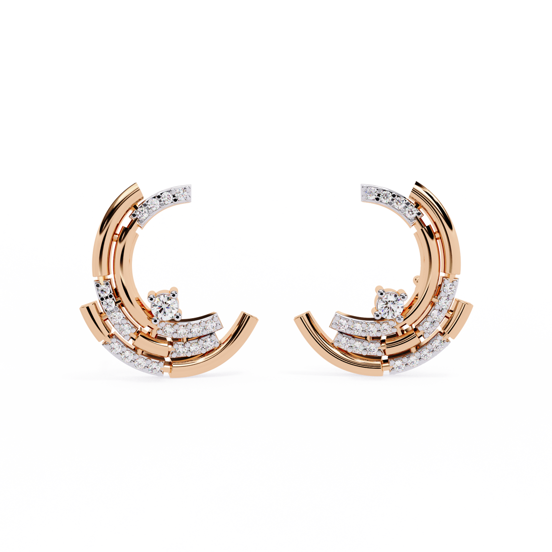 Brilliant 18K GOLD EARRING WITH LAB-GROWN DIAMOND.