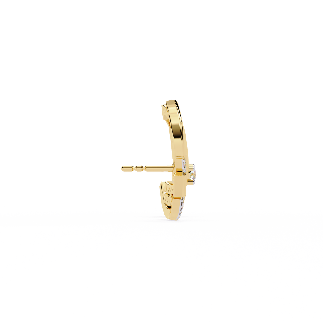 Brilliant 18K GOLD EARRING WITH LAB-GROWN DIAMOND.