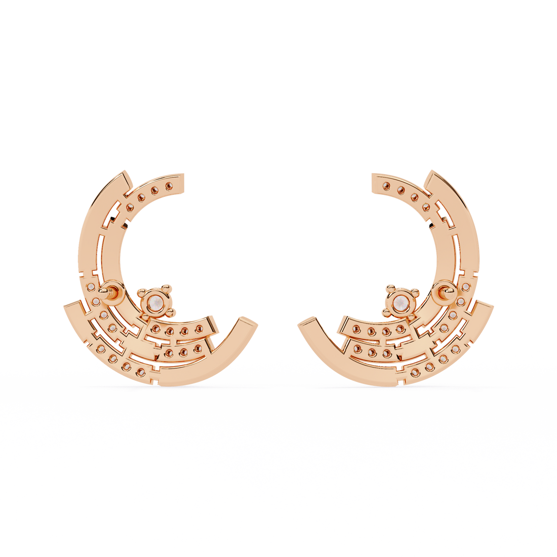 Brilliant 18K GOLD EARRING WITH LAB-GROWN DIAMOND.