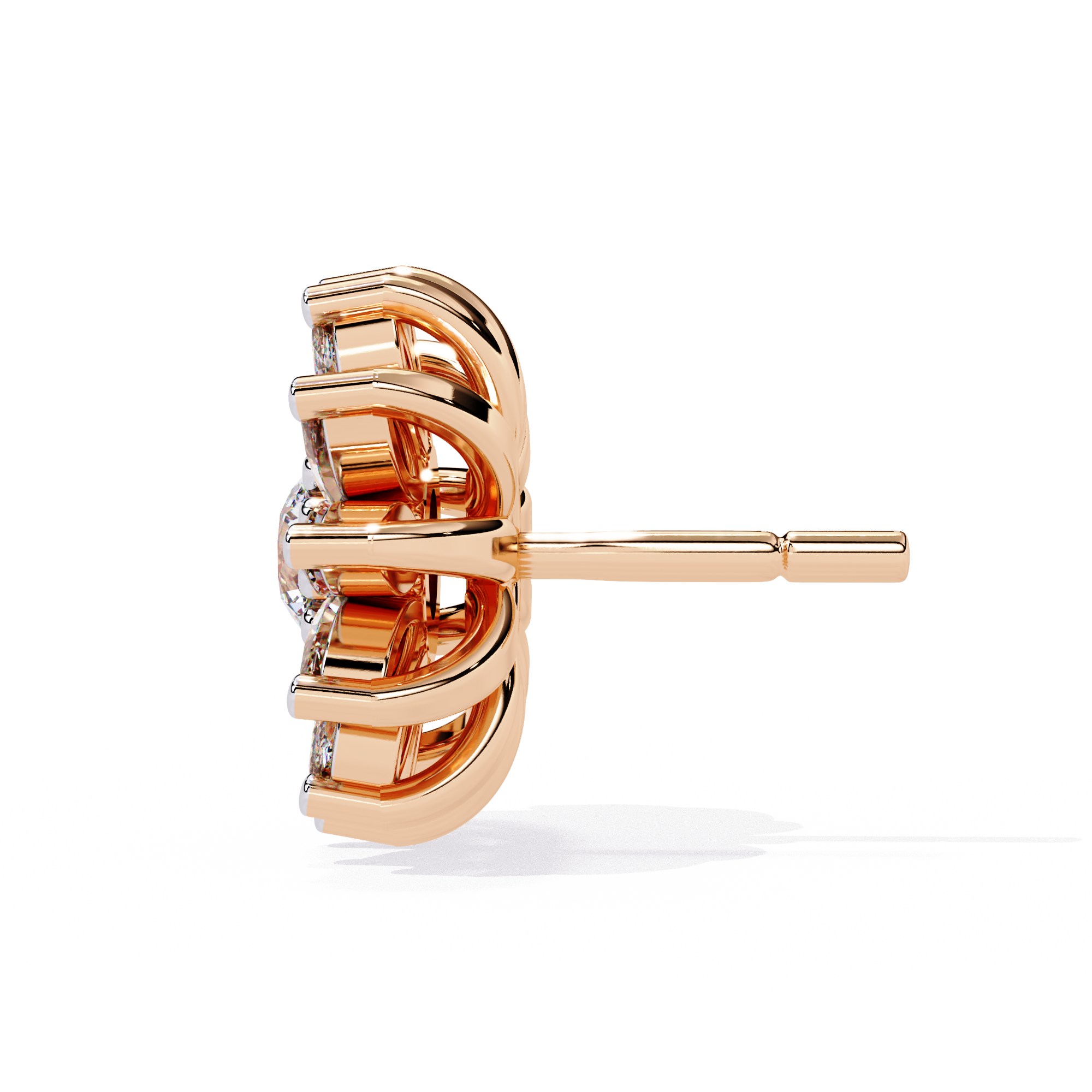 Brilliant 18K GOLD EARRING WITH LAB-GROWN DIAMOND.