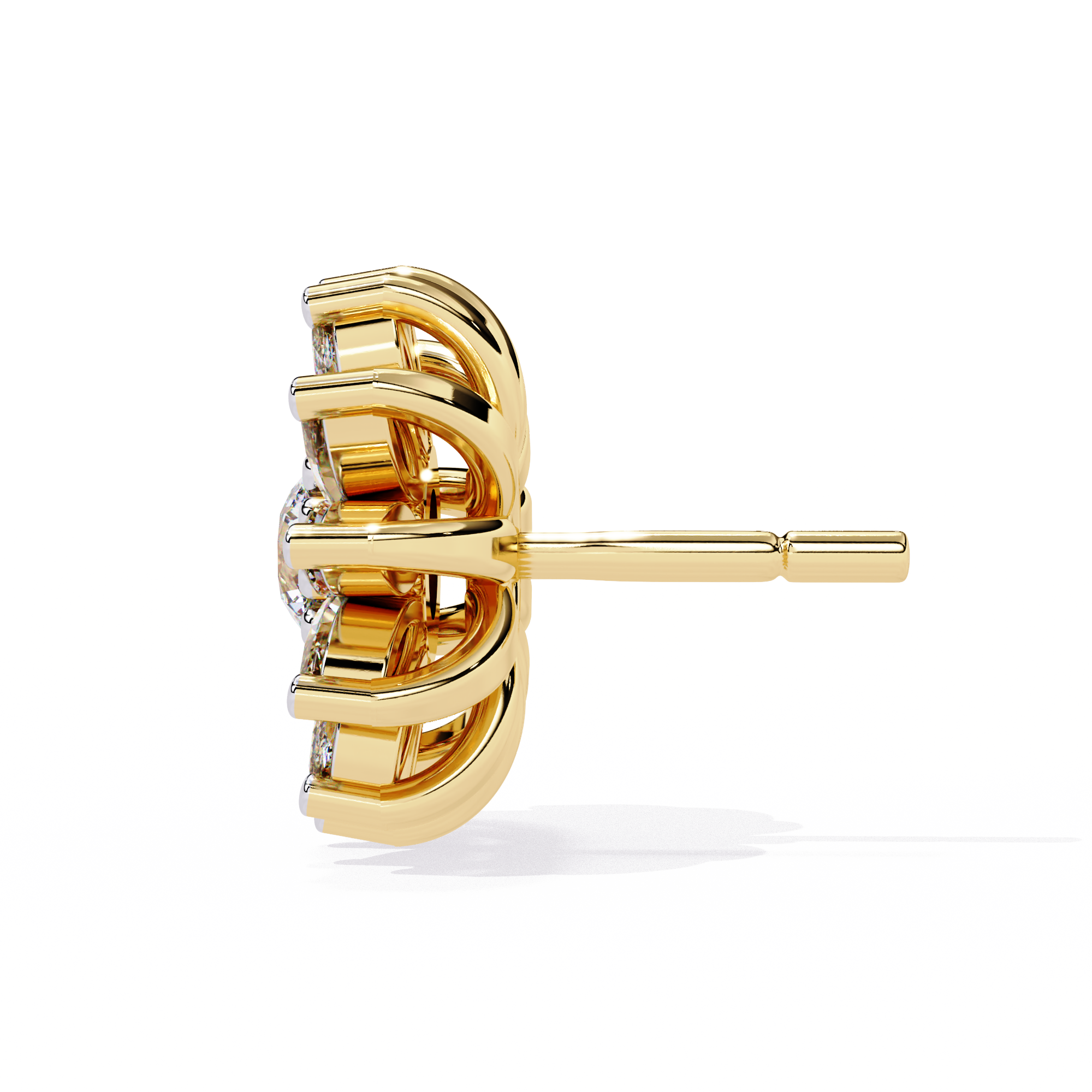 Brilliant 18K GOLD EARRING WITH LAB-GROWN DIAMOND.