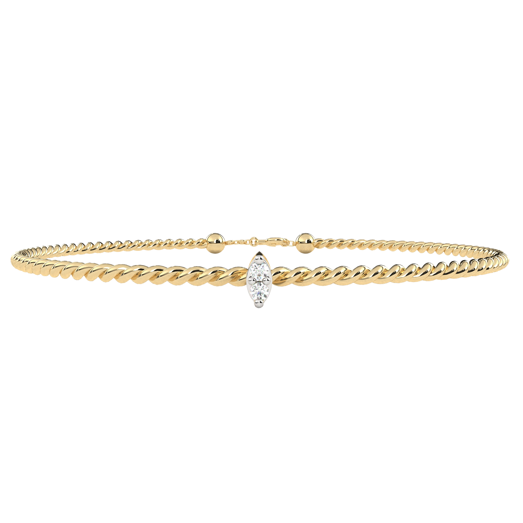 Fabulous  Bracelet With 18k Gold  Lab Grown Diamond.