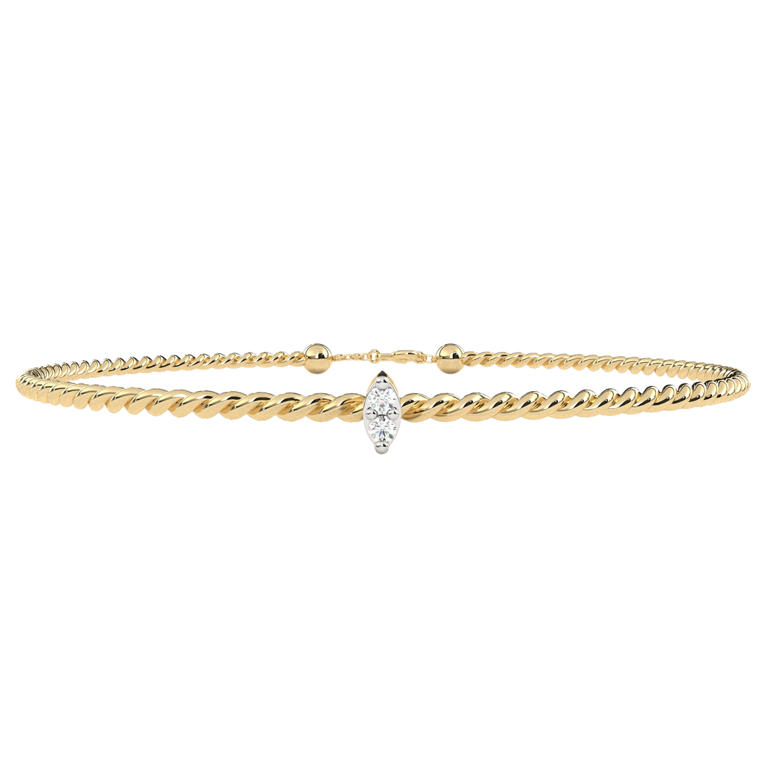 Fabulous  Bracelet With 18k Gold  Lab Grown Diamond.