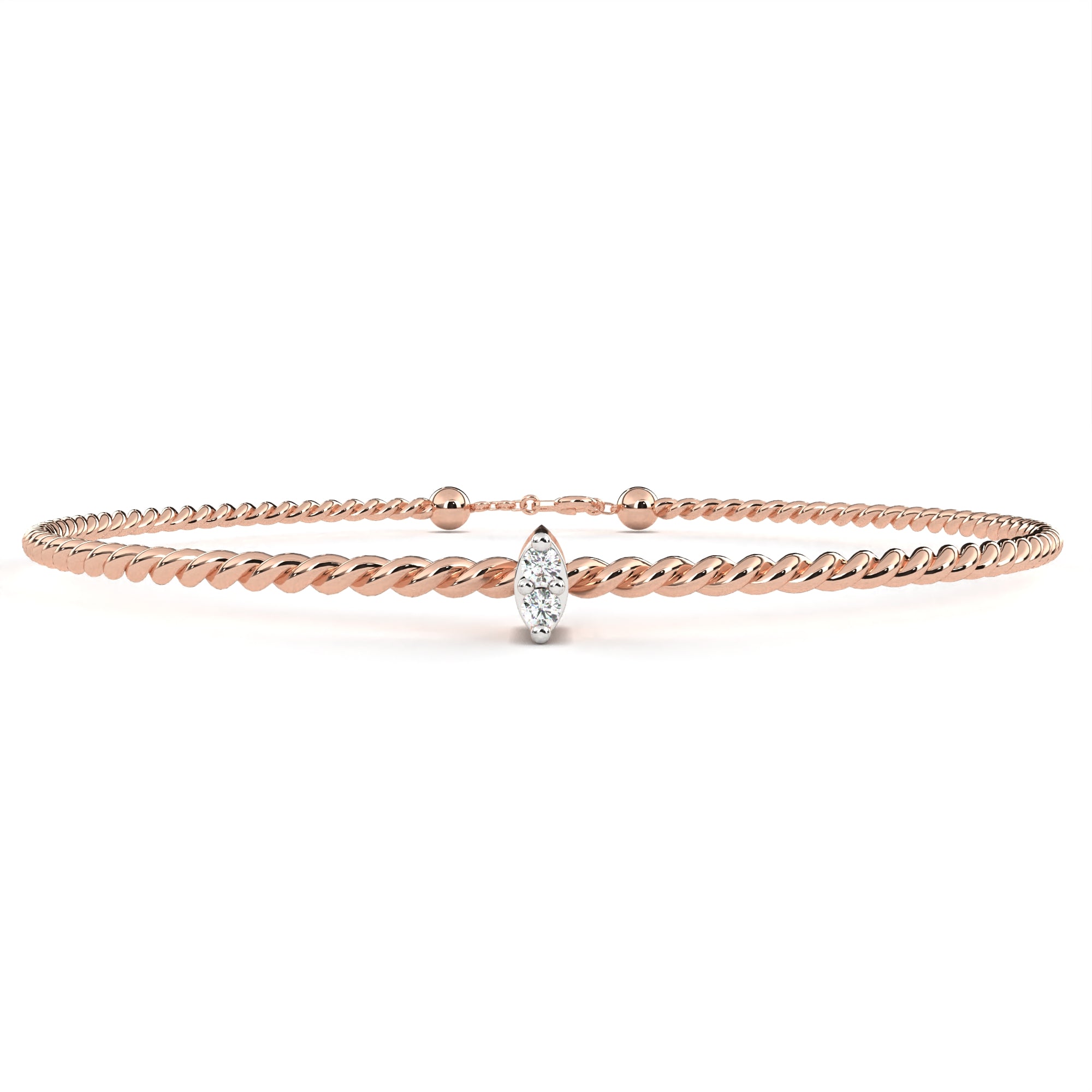 Fabulous  Bracelet With 18k Gold  Lab Grown Diamond.
