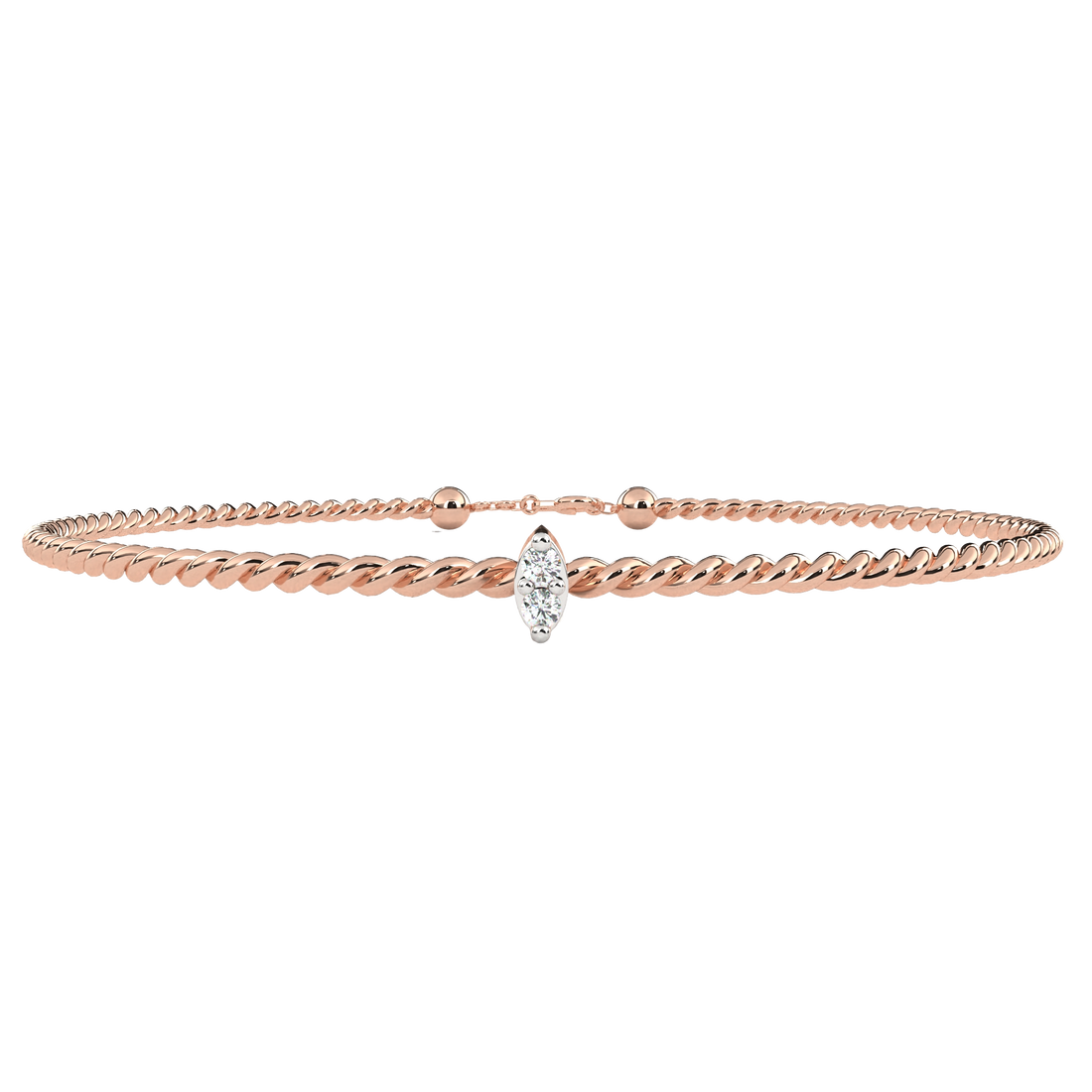 Fabulous  Bracelet With 18k Gold  Lab Grown Diamond.
