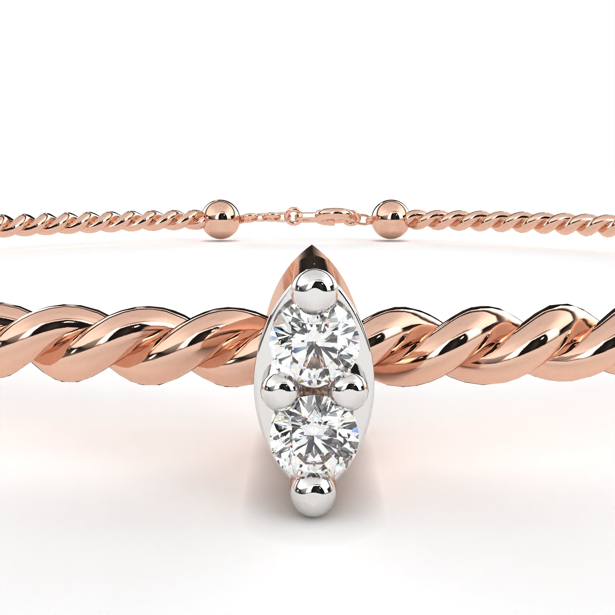 Fabulous  Bracelet With 18k Gold  Lab Grown Diamond.
