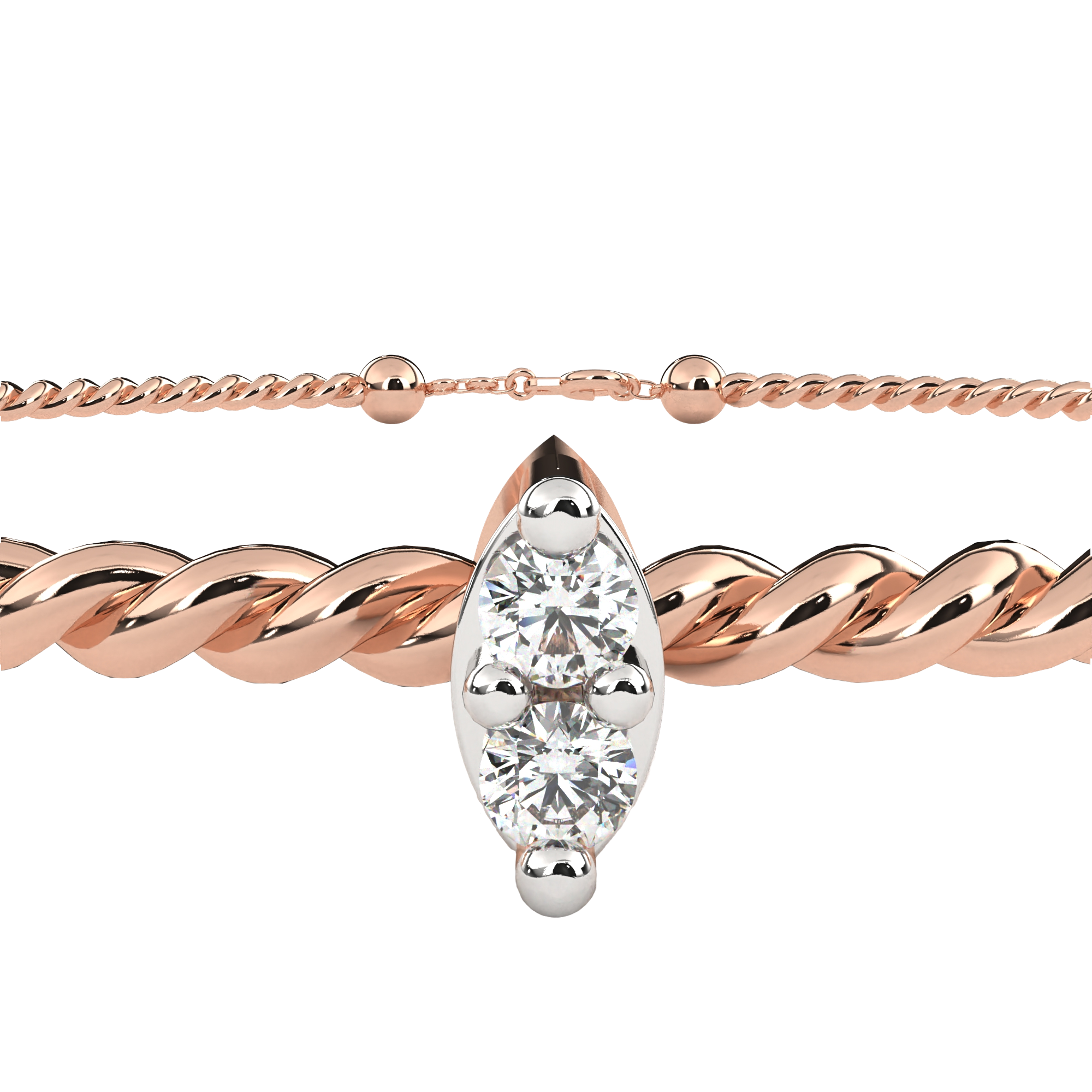 Fabulous  Bracelet With 18k Gold  Lab Grown Diamond.