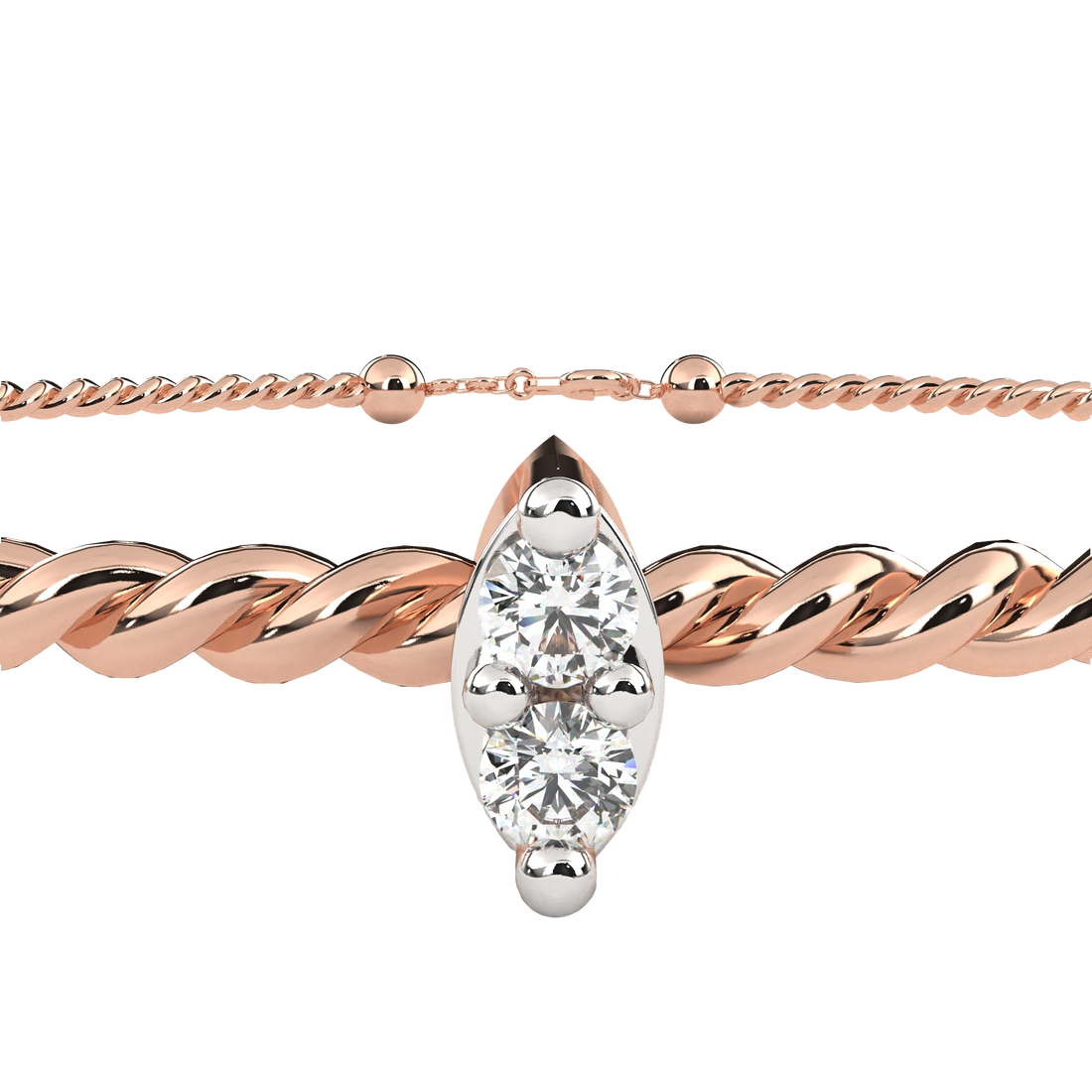Fabulous  Bracelet With 18k Gold  Lab Grown Diamond.