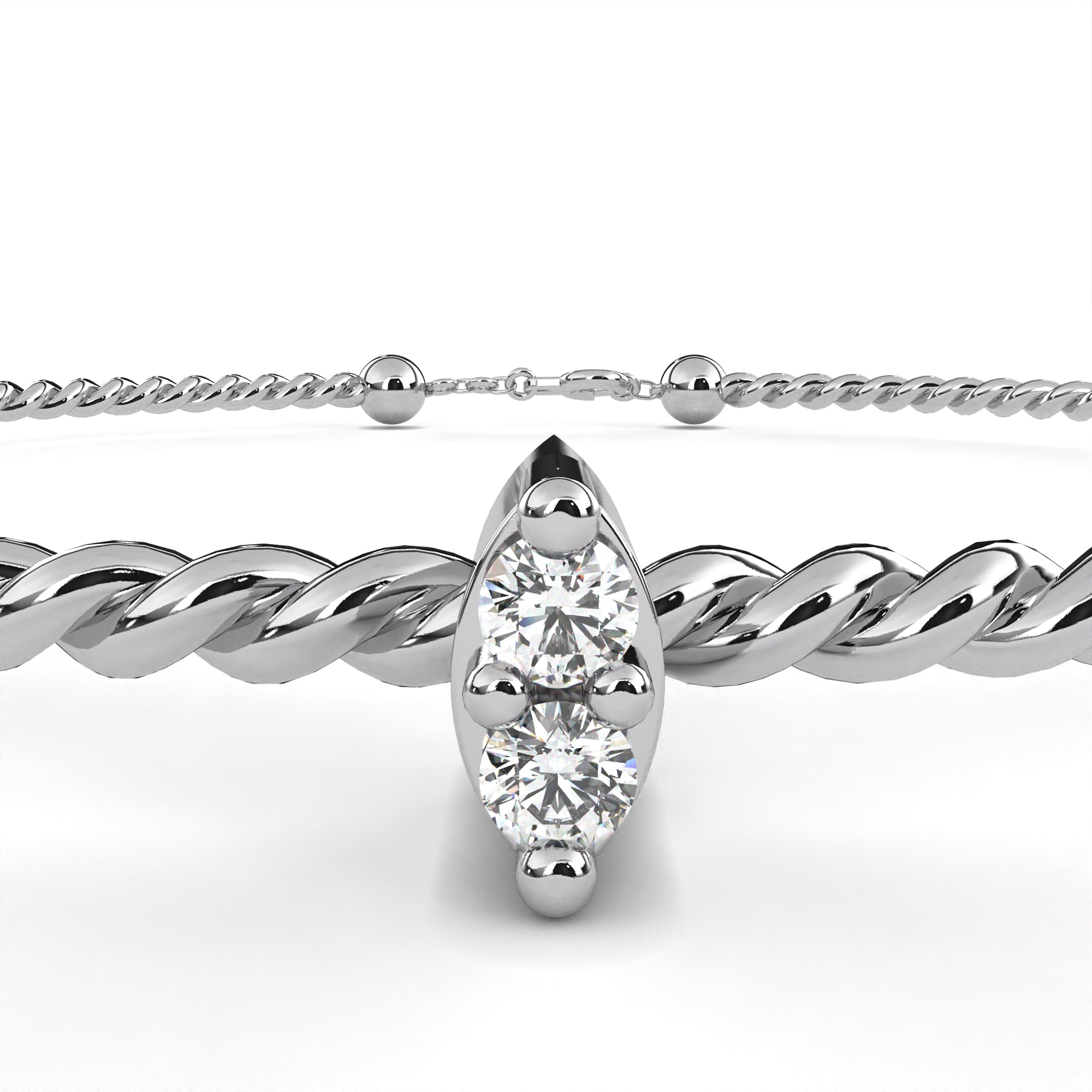 Fabulous  Bracelet With 18k Gold  Lab Grown Diamond.