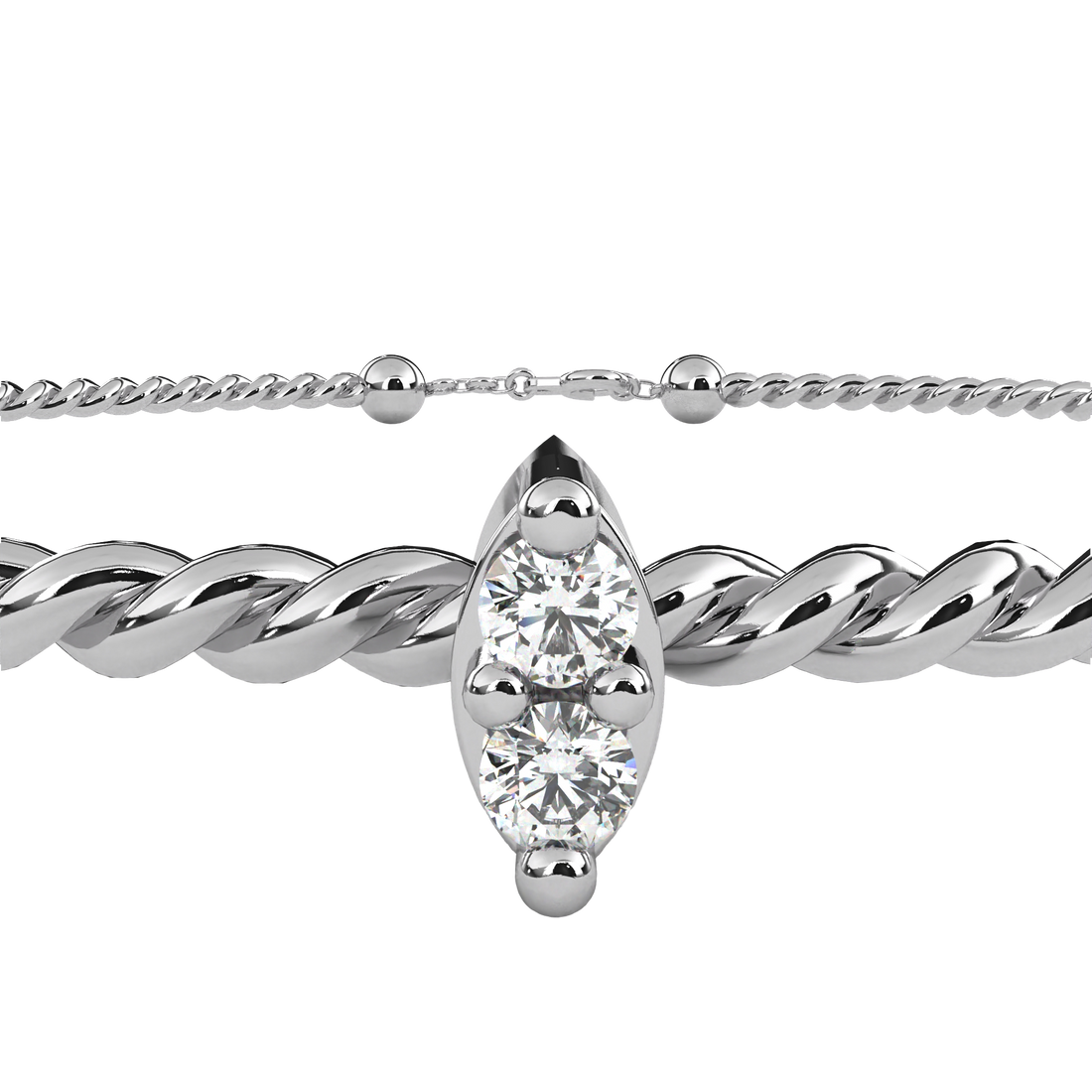 Fabulous  Bracelet With 18k Gold  Lab Grown Diamond.
