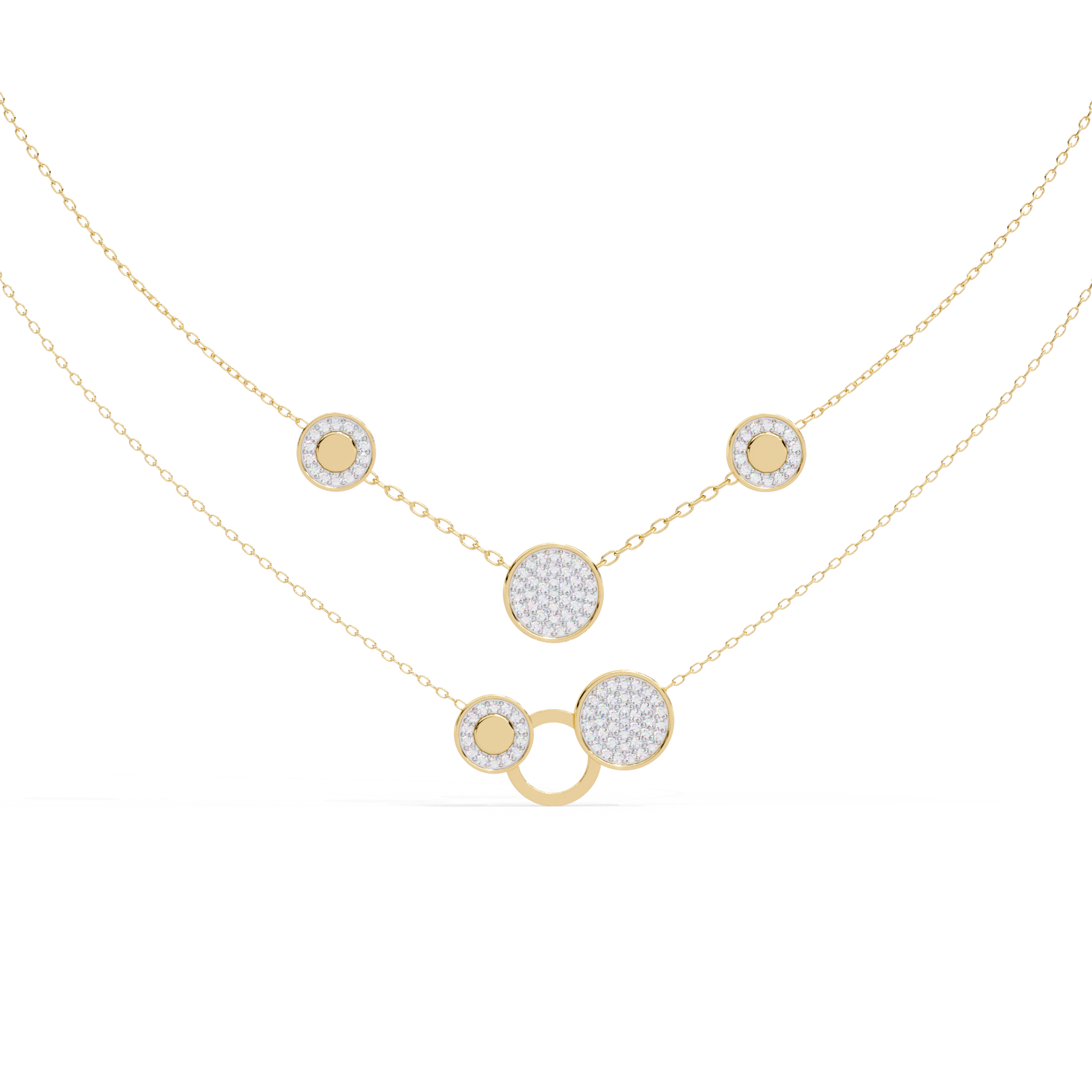 Beautiful Necklace For Women In Lab Grown Diamond With 18k Gold