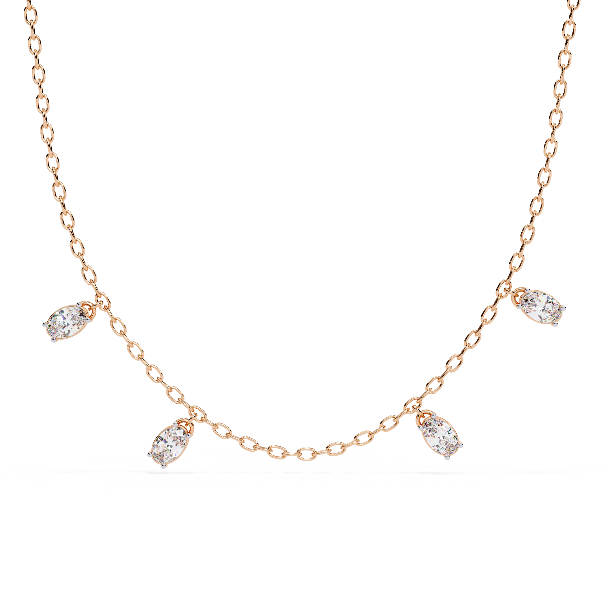 Beautiful Necklace For Women With 18k Gold In Lab Grown Diamond