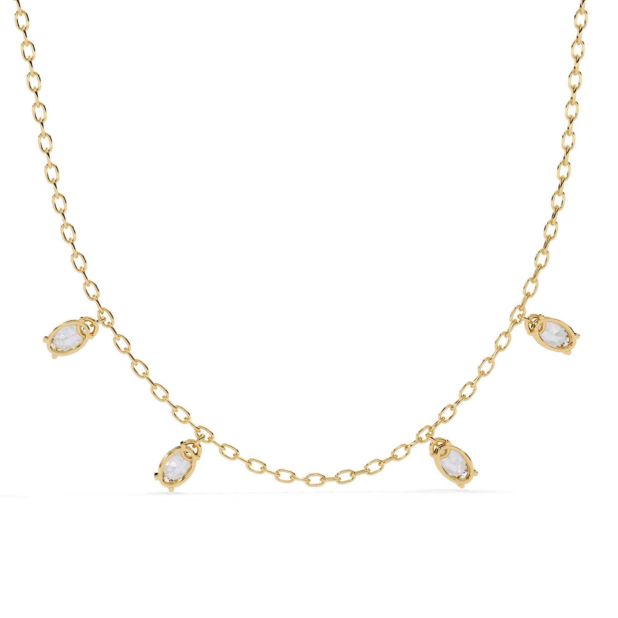 Beautiful Necklace For Women With 18k Gold In Lab Grown Diamond