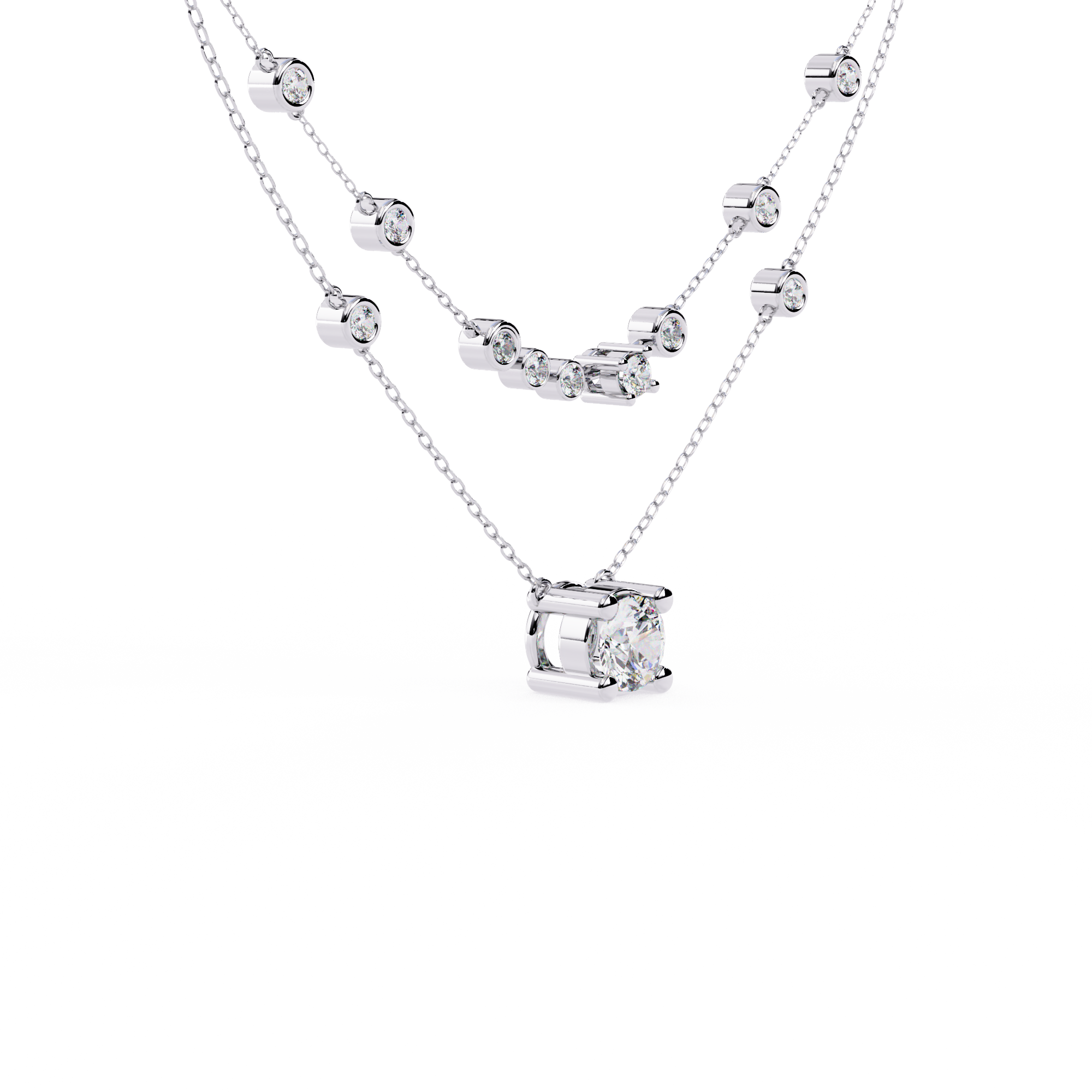 Beautiful Necklase For Women With 18k Gold In Lab Grown Diamond