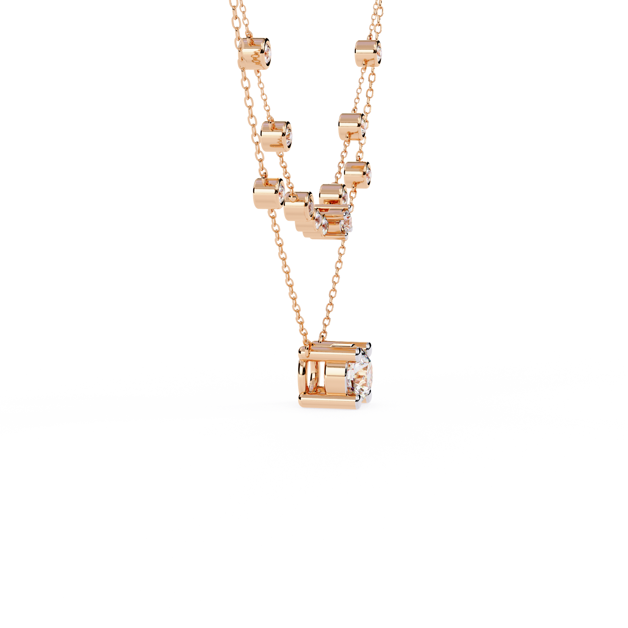 Beautiful Necklase For Women With 18k Gold In Lab Grown Diamond