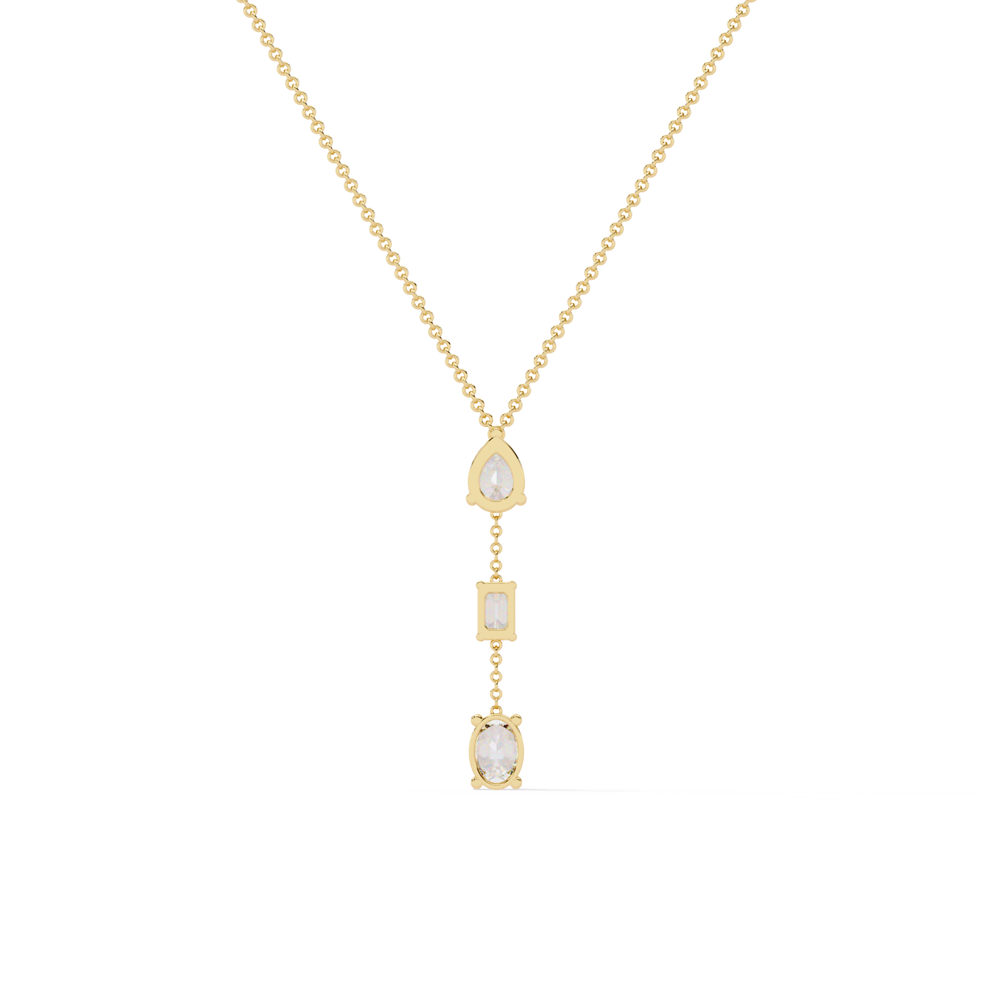 Necklace In  Lab Grown Diamond With 18k Gold For Girls