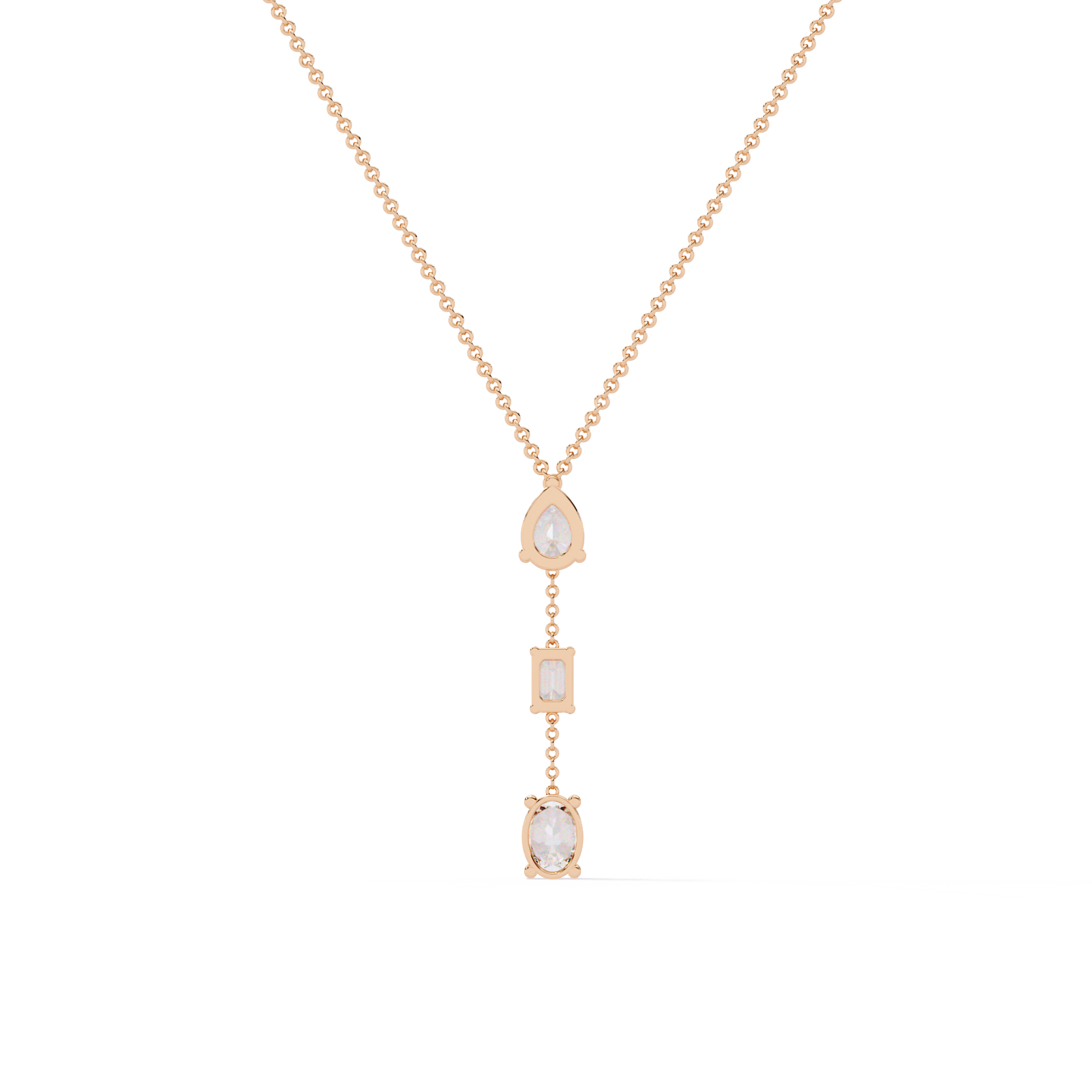 Necklace In  Lab Grown Diamond With 18k Gold For Girls