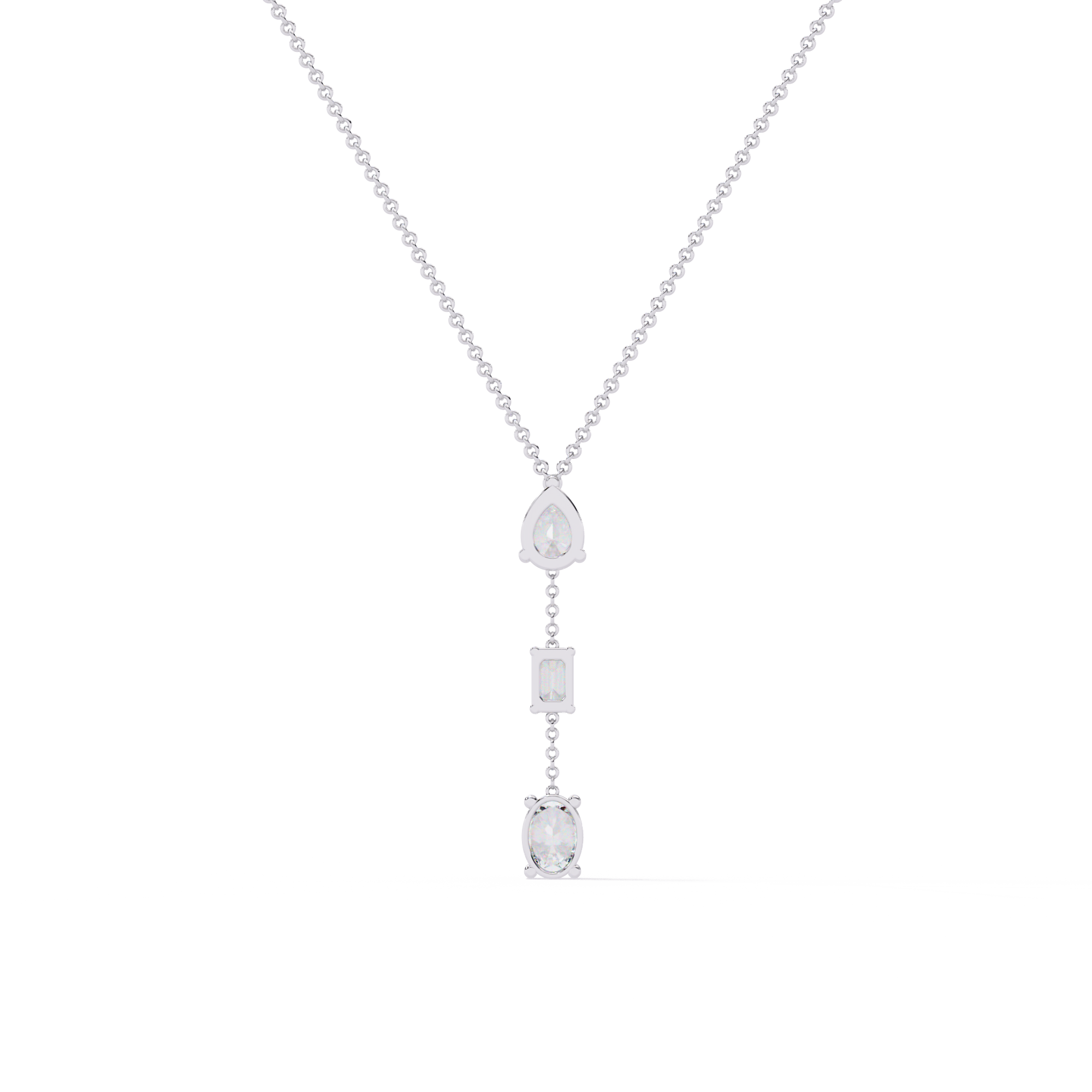 Necklace In  Lab Grown Diamond With 18k Gold For Girls