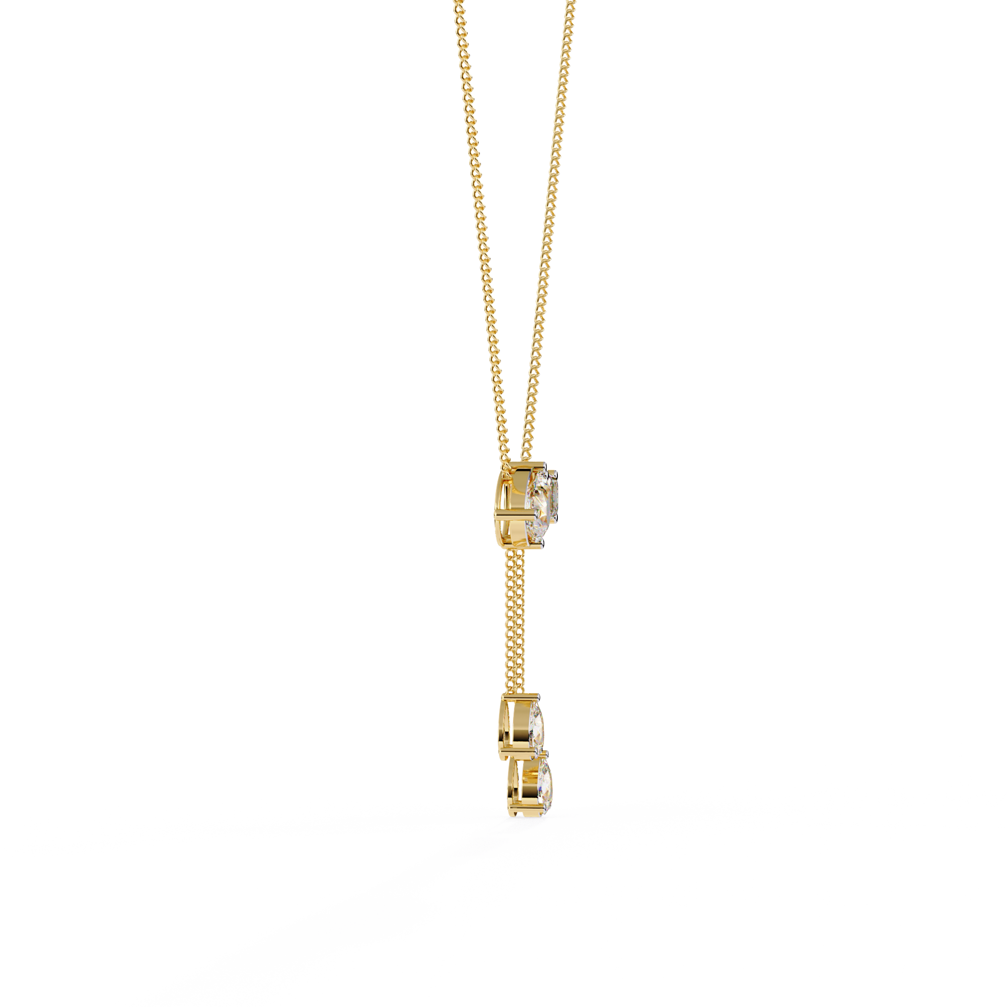 Girls Necklace Lab Grown Diamond With 18k Gold