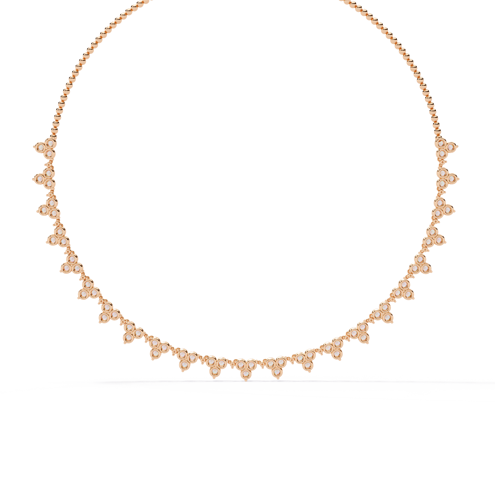 Girls Necklace Lab Grown Diamond With 18k Gold