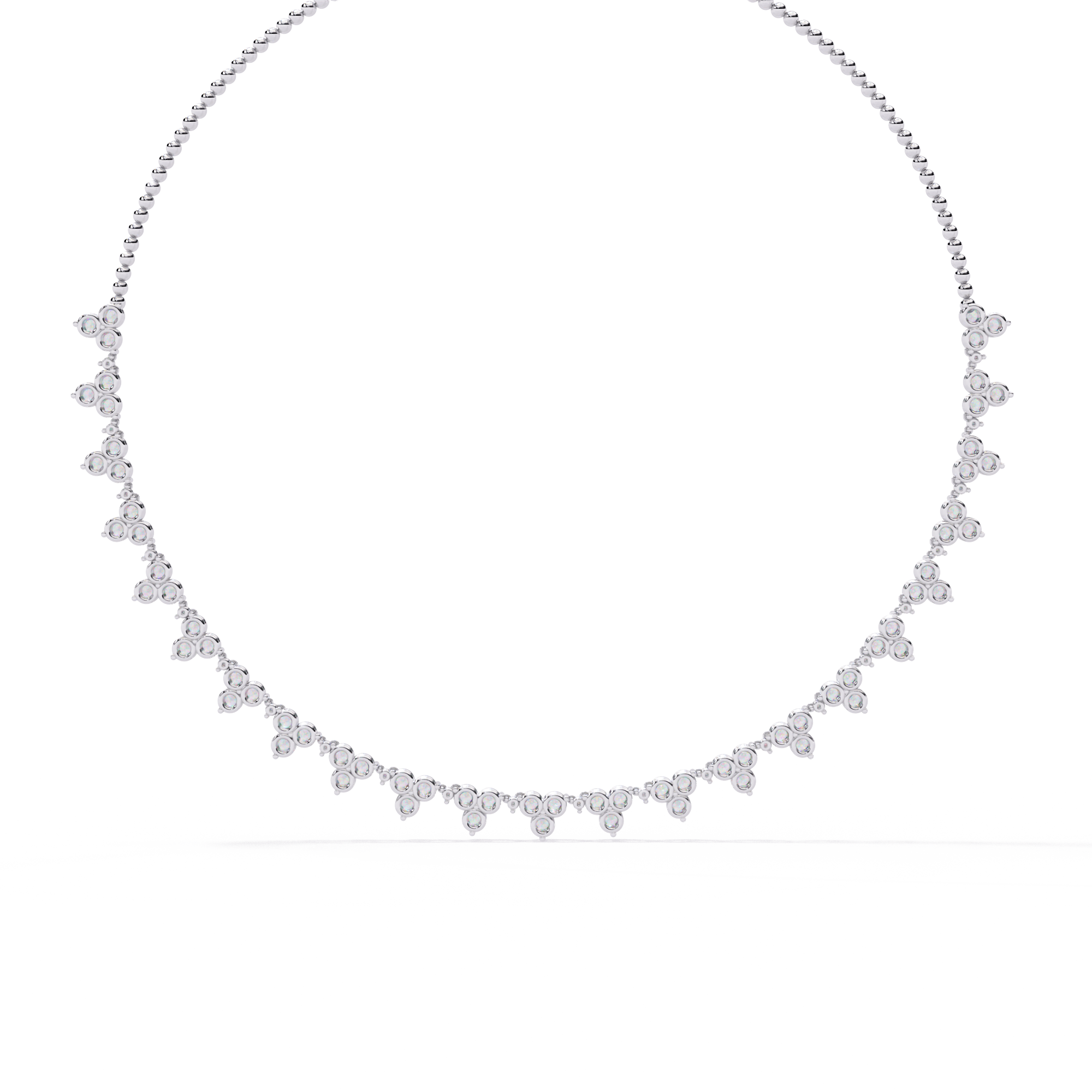 Girls Necklace Lab Grown Diamond With 18k Gold