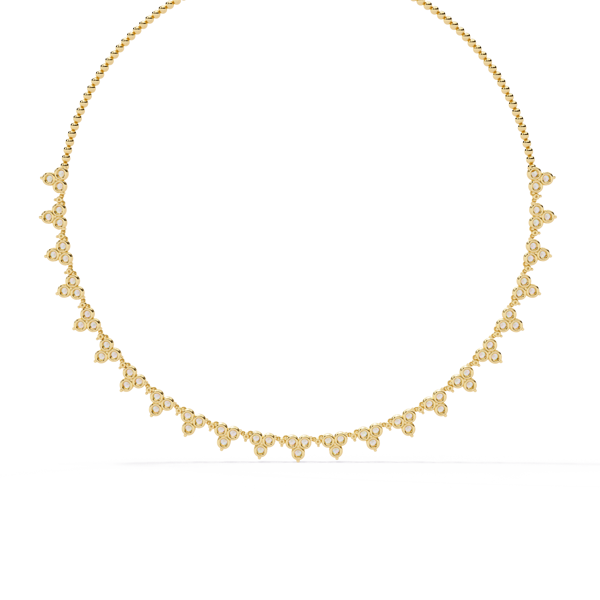 Girls Necklace Lab Grown Diamond With 18k Gold