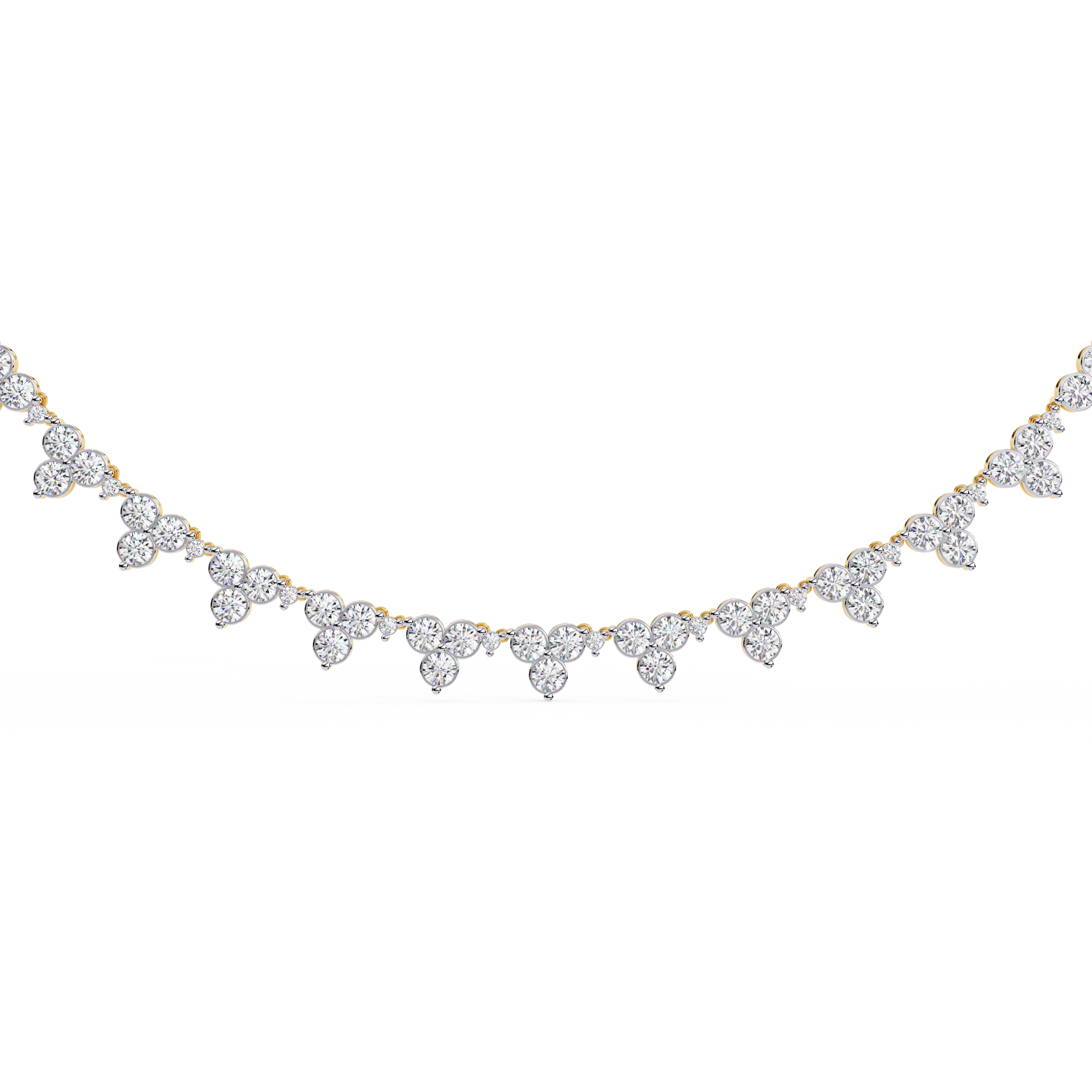 Girls Necklace Lab Grown Diamond With 18k Gold