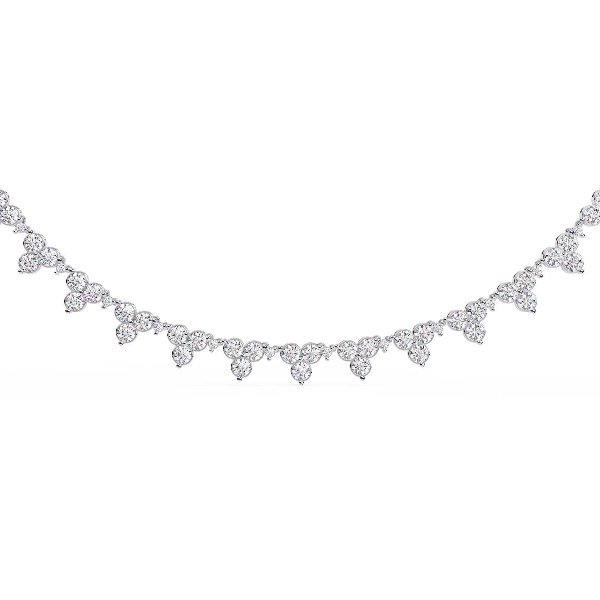 Girls Necklace Lab Grown Diamond With 18k Gold