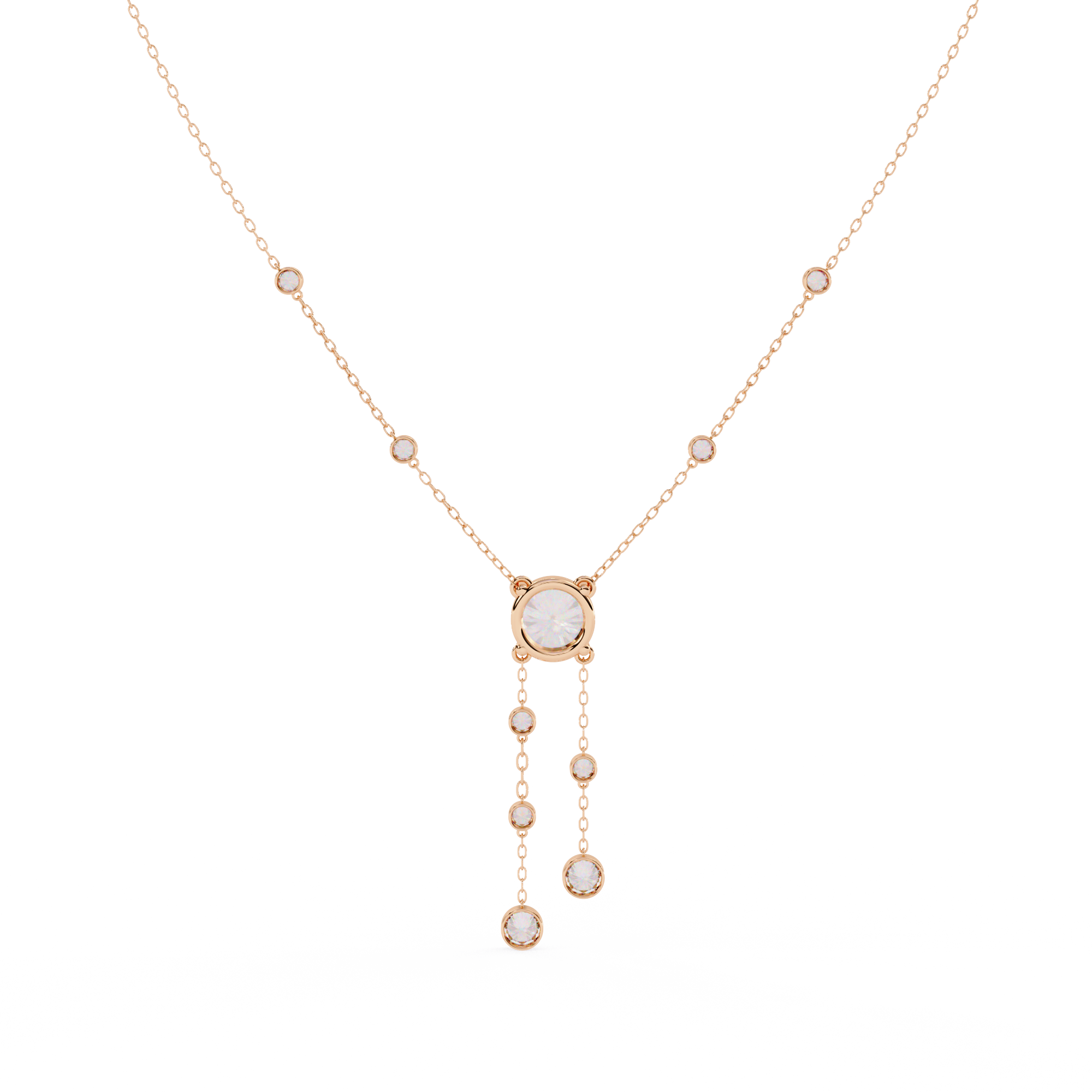 Necklace For Girls Lab Grown Diamond With 18k Gold