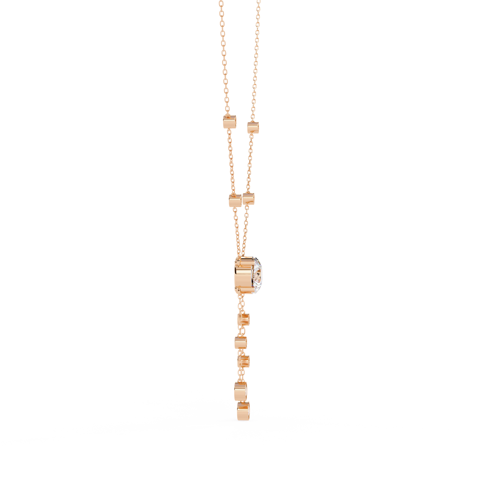 Necklace For Girls Lab Grown Diamond With 18k Gold