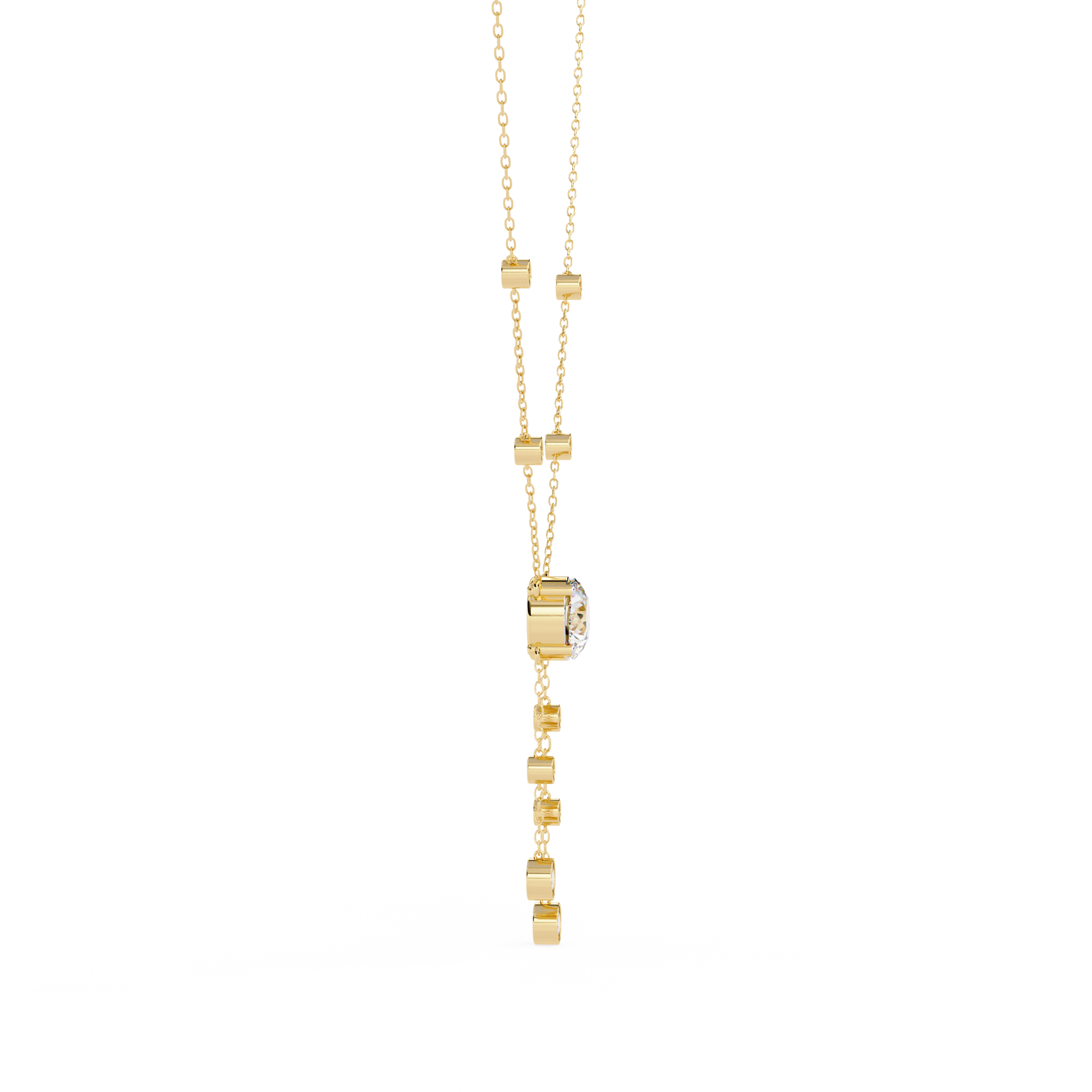 Necklace For Girls Lab Grown Diamond With 18k Gold