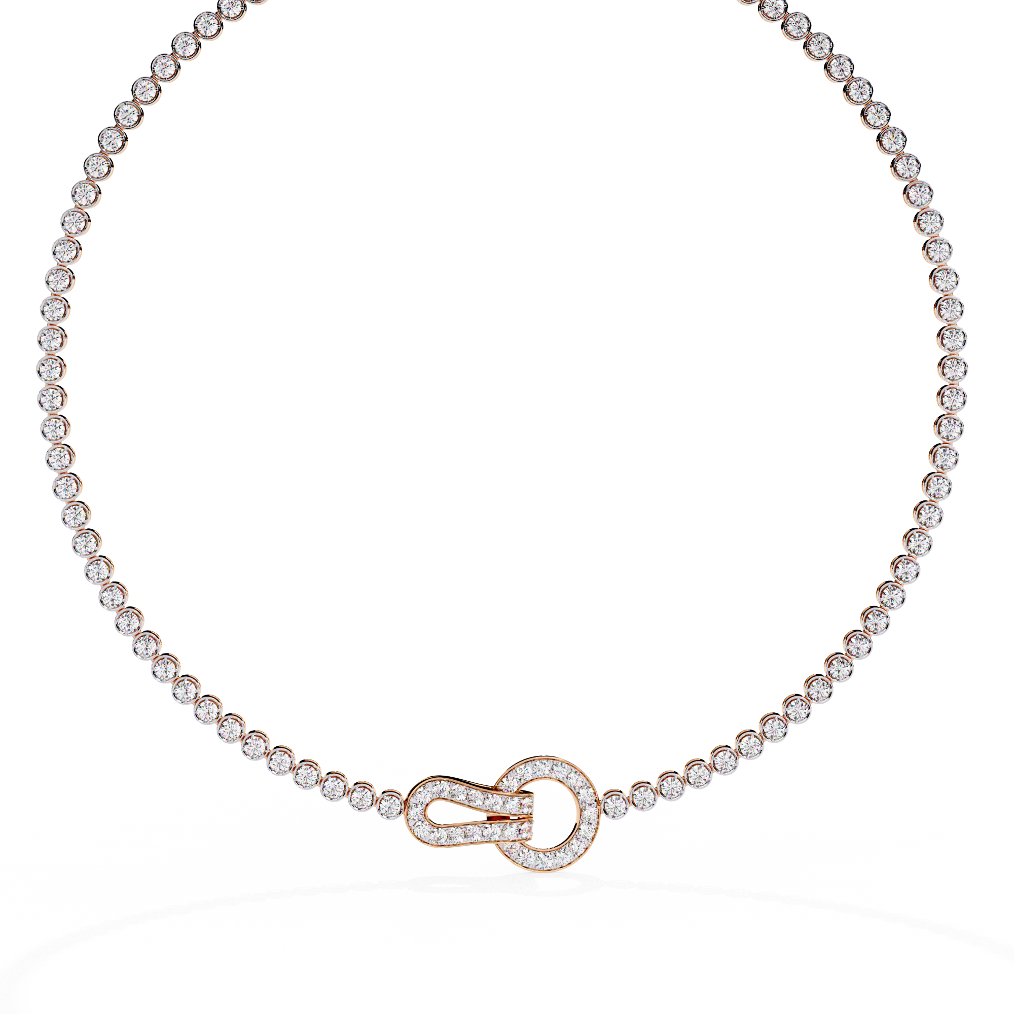 Fabulous Lab Grown Diamond Necklace For Ladies 18k Gold