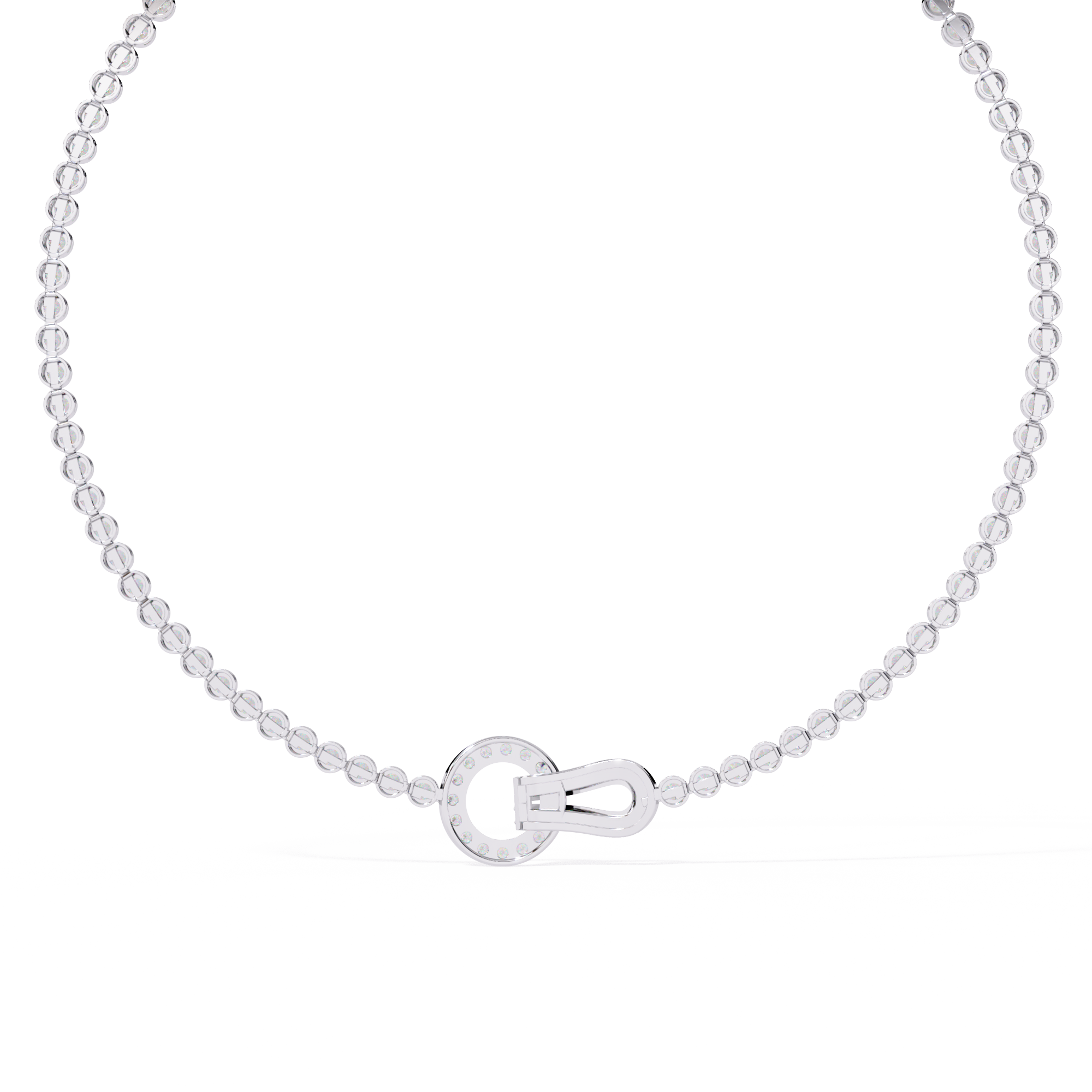 Fabulous Lab Grown Diamond Necklace For Ladies 18k Gold