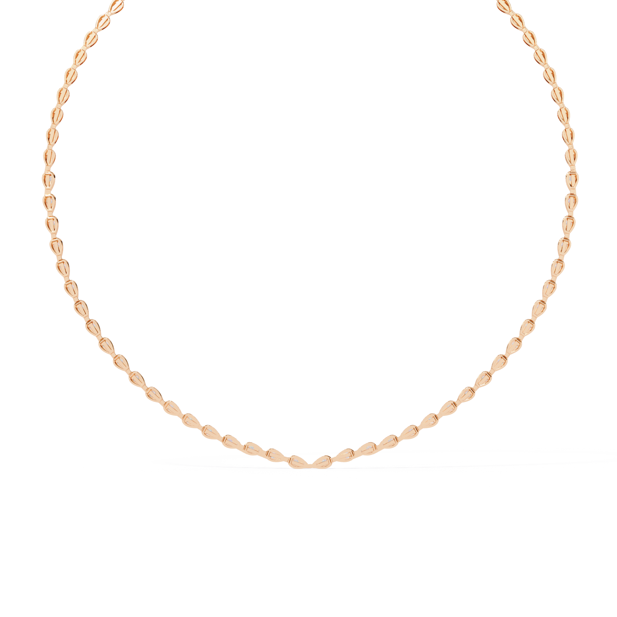 Fabulous Lab Grown Diamond With 18k Gold  Necklace For Ladies