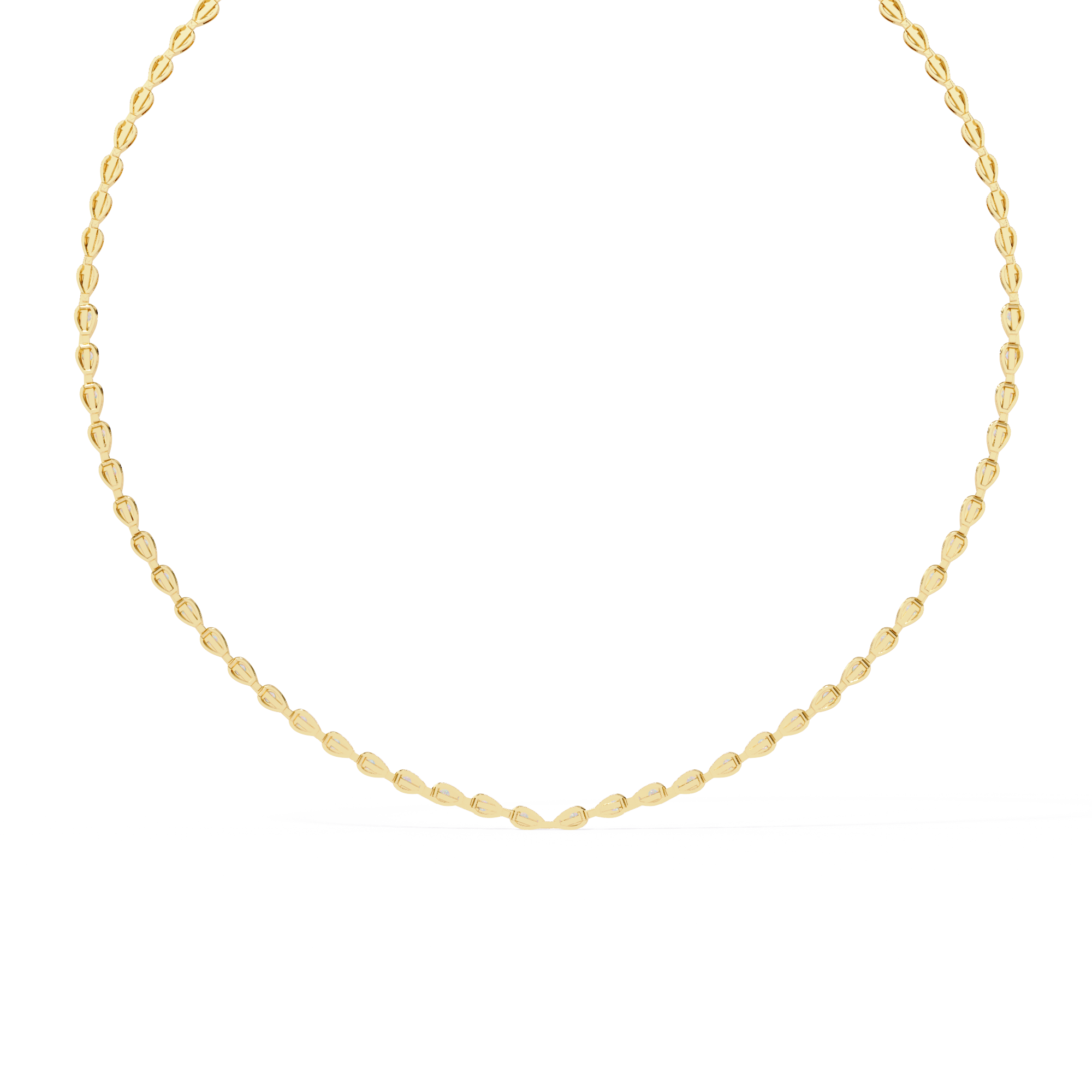 Fabulous Lab Grown Diamond With 18k Gold  Necklace For Ladies