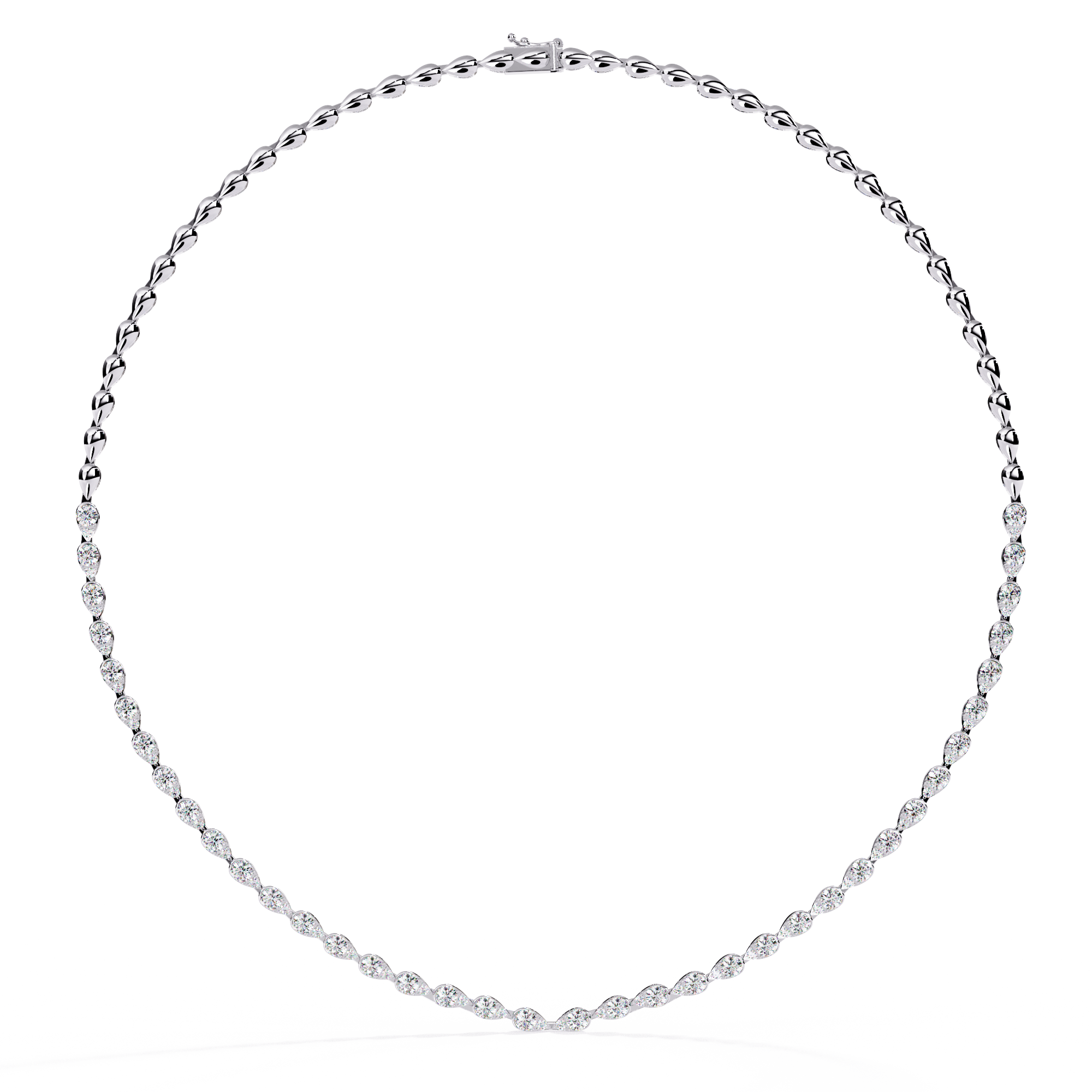 Fabulous Lab Grown Diamond With 18k Gold  Necklace For Ladies