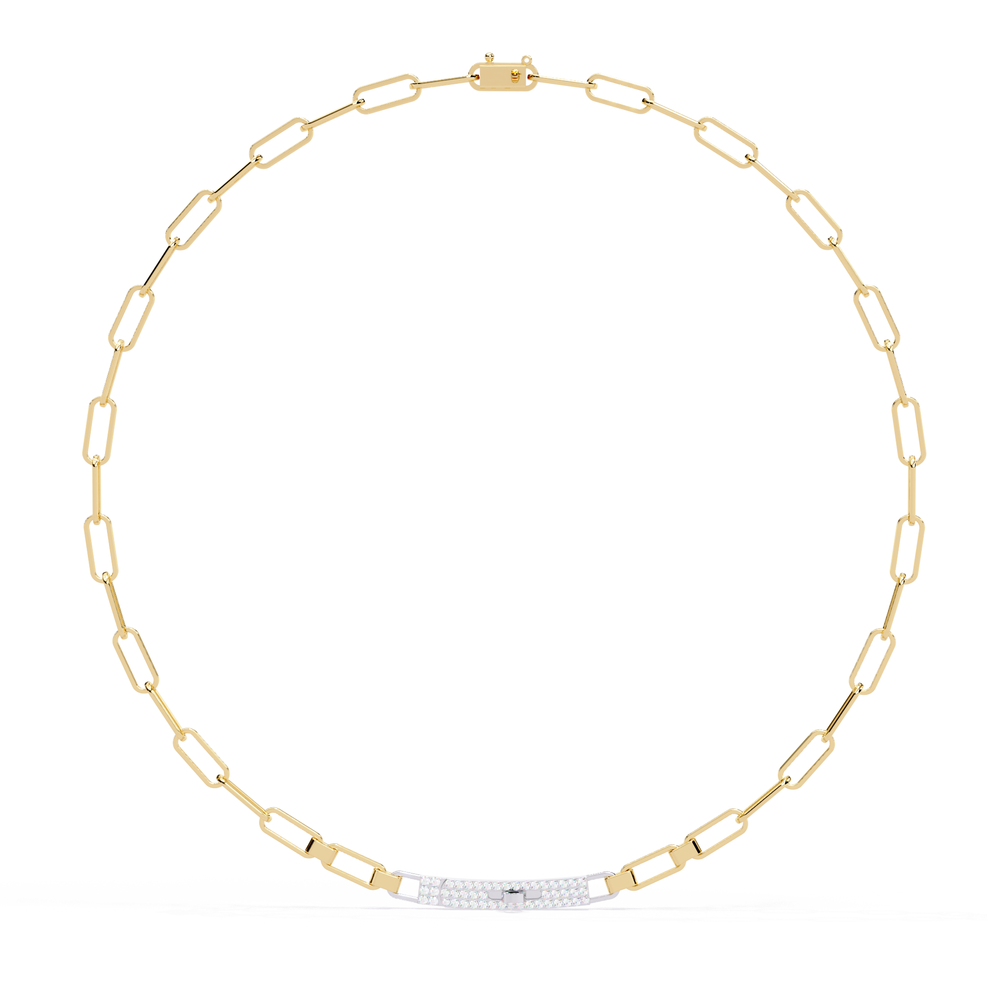 Fabulous Lab Grown Diamond With 18k Gold  Necklace For Ladies