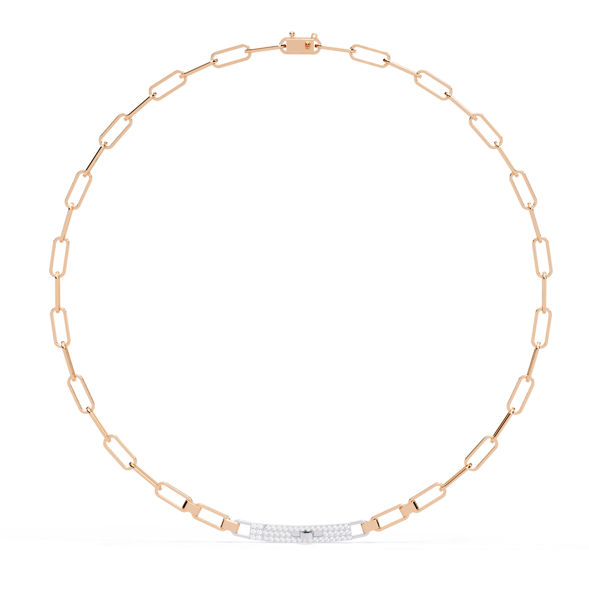 Fabulous Lab Grown Diamond With 18k Gold  Necklace For Ladies